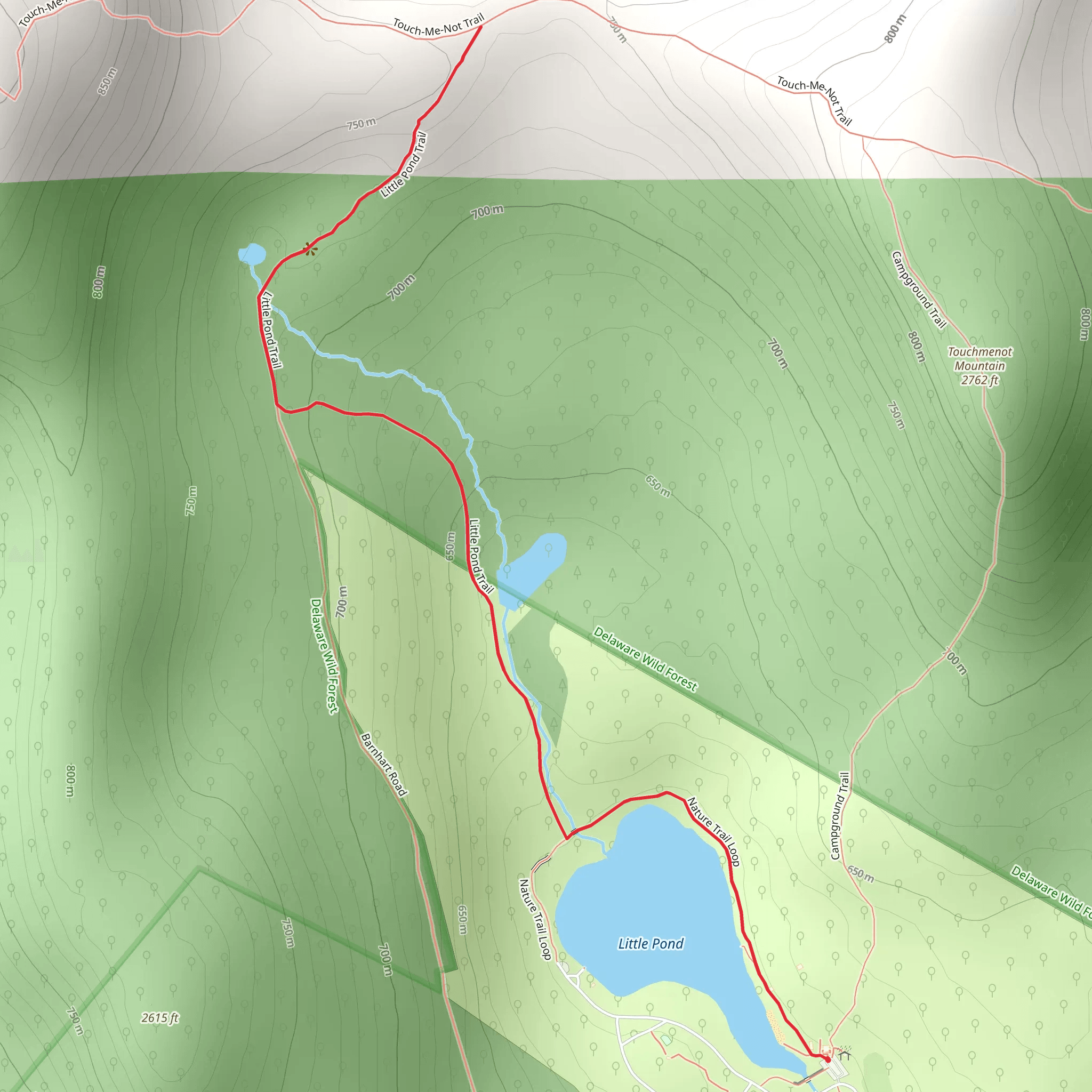 Little Pond Trail mobile static map
