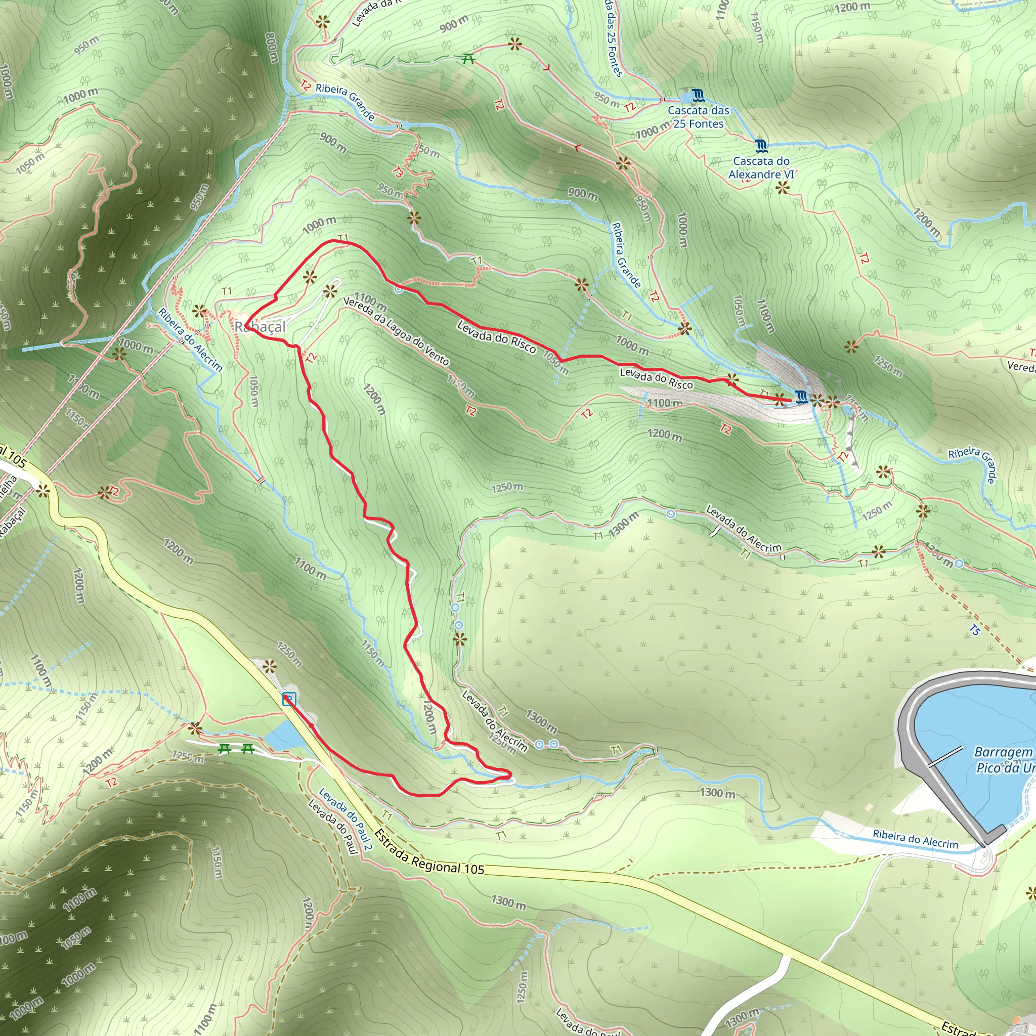 PR 6-1 Levada do Risco mobile static map