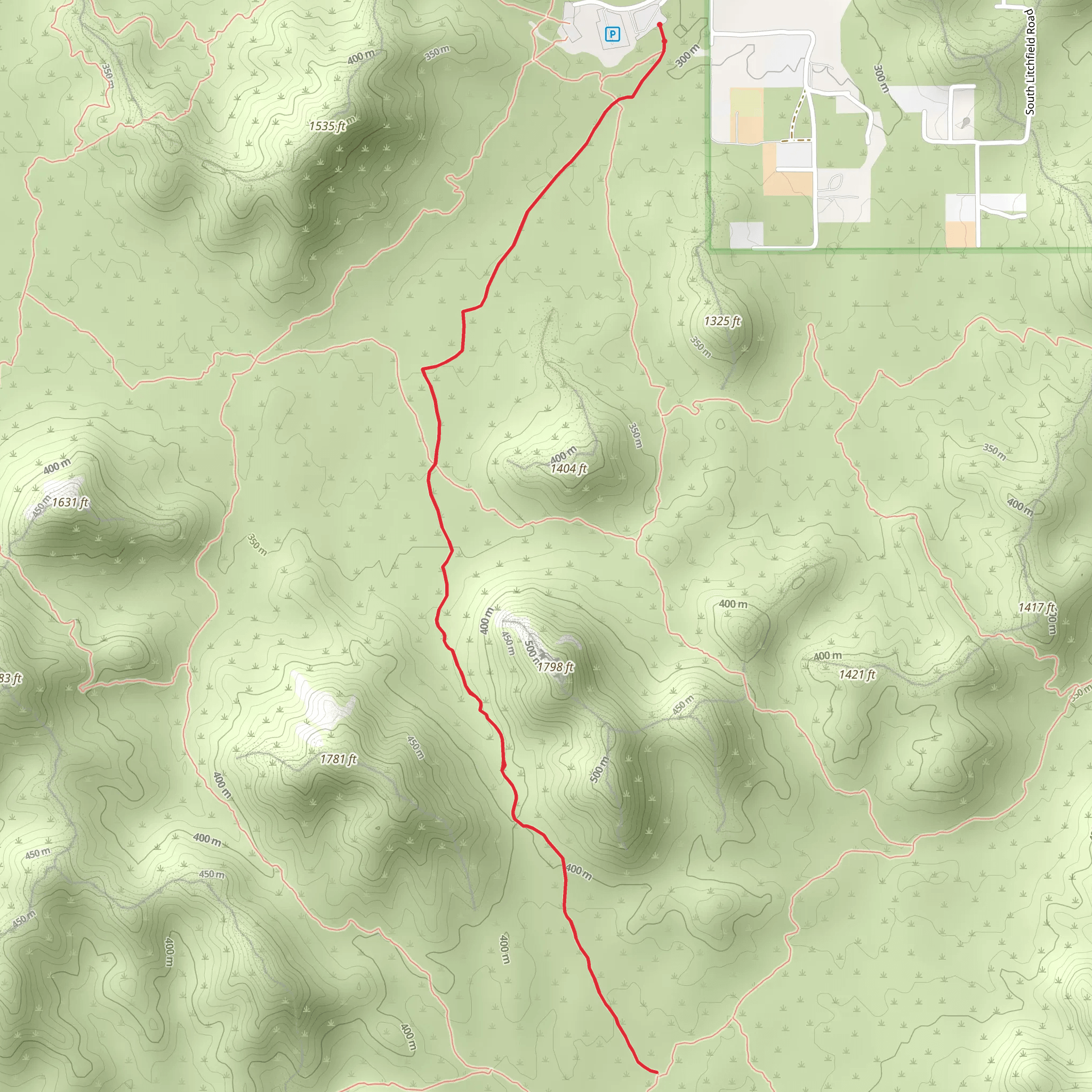 Coldwater Trail mobile static map