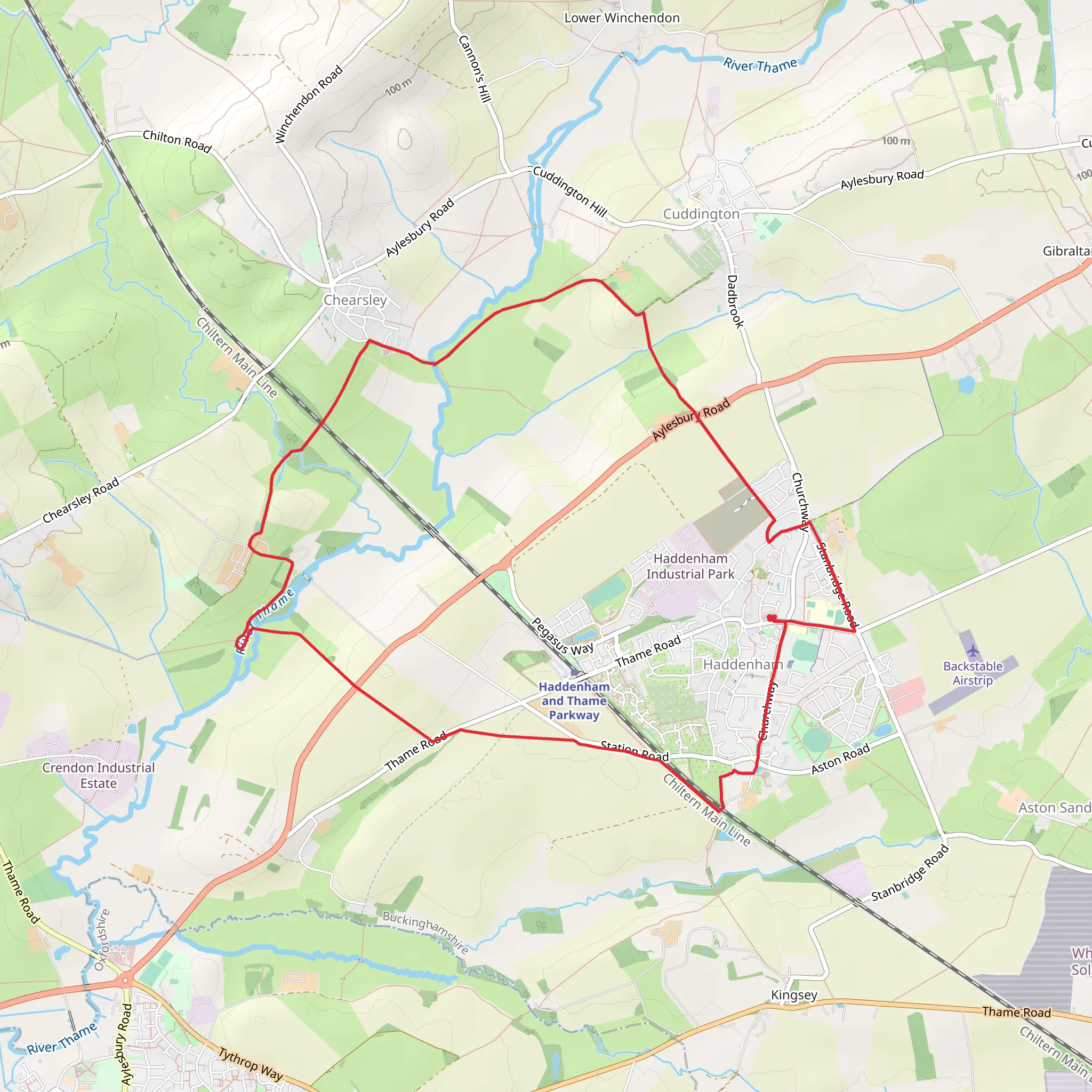 Haddenham Circular Walk mobile static map