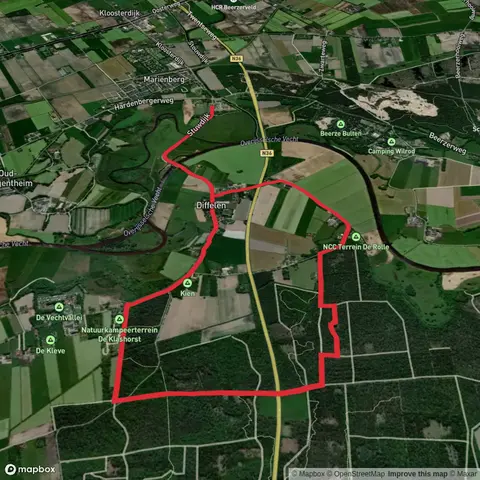 Moskuilen and Bentincksbosch via Pieterpad deel and Vechdalpad
