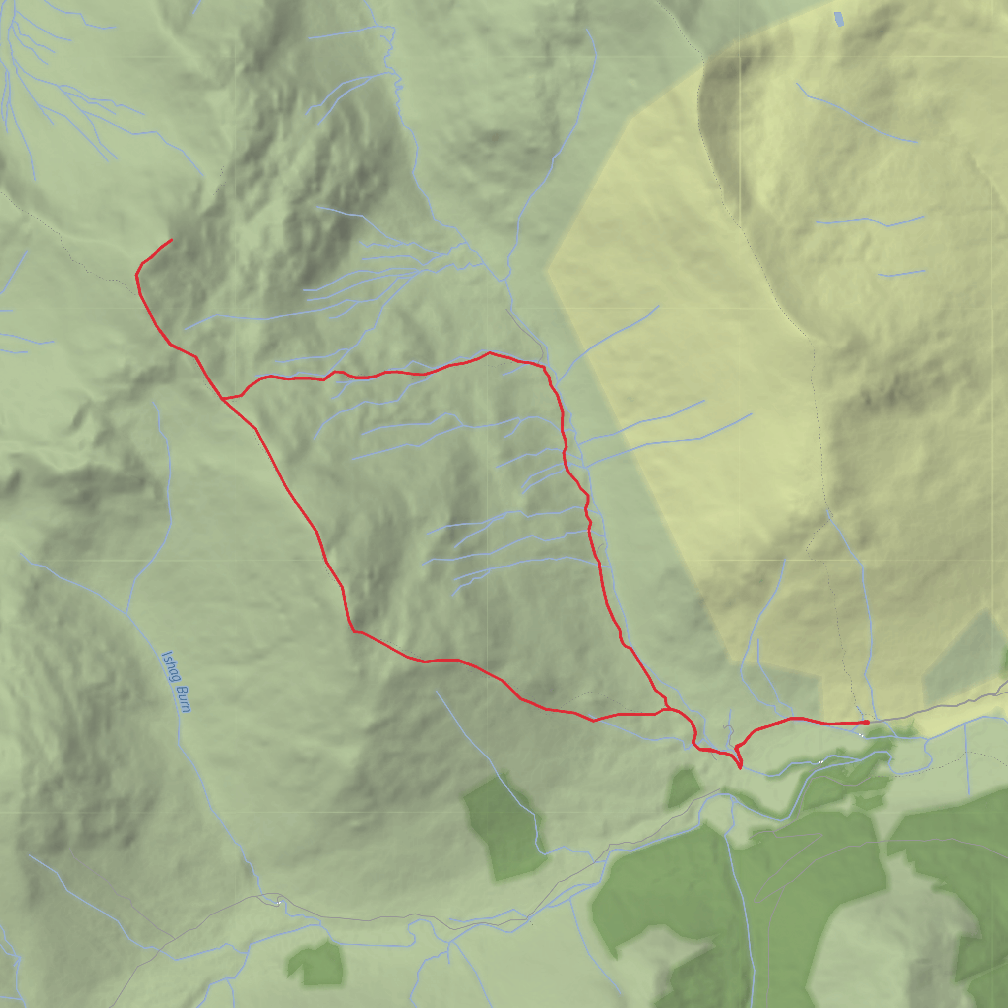 Beinn Tulaichean, Cruach Ardrain and Inverlochlarig Glen Loop mobile static map