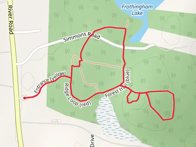 Forest Trail - Blue and Hilltop Loop - Orange