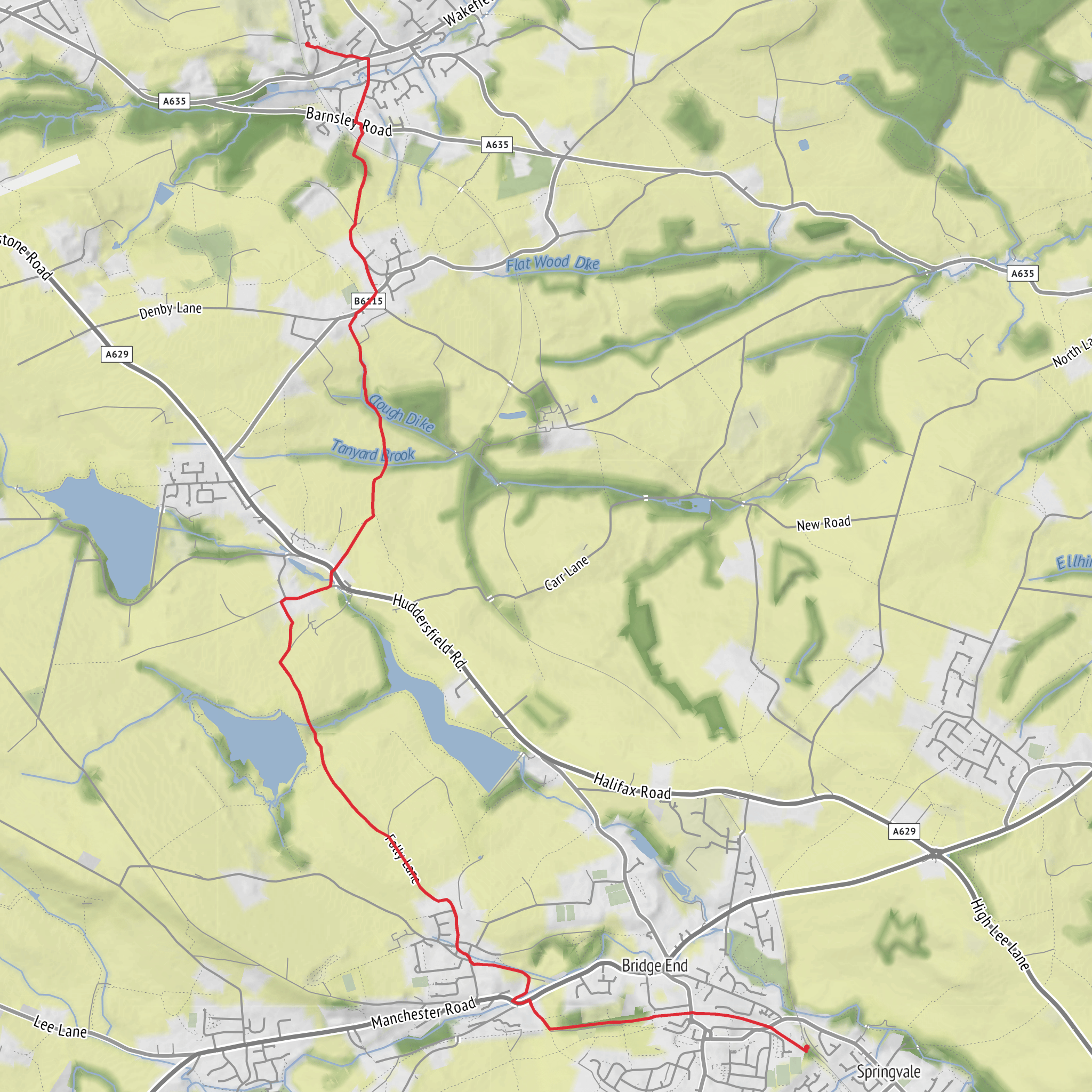 Pen Den Trail mobile static map