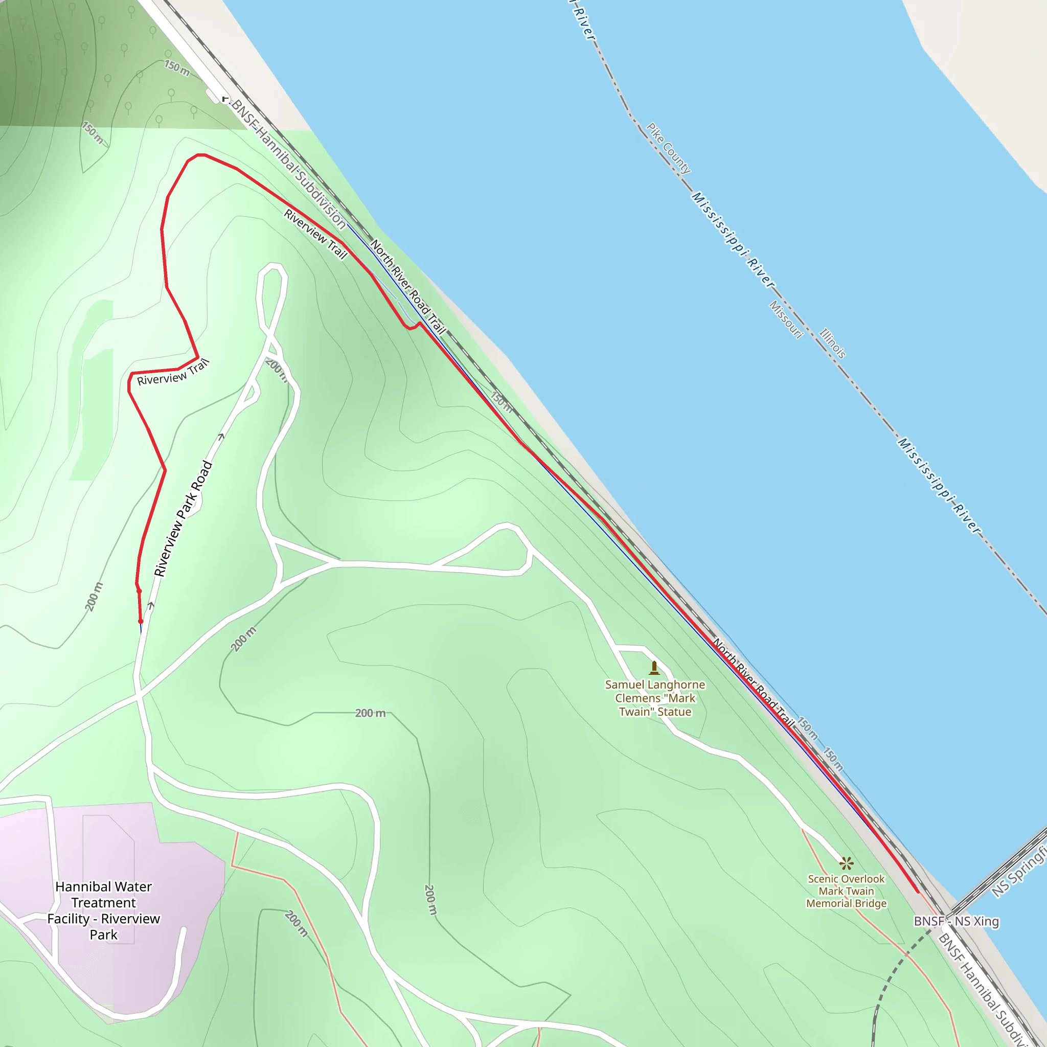 North River Road Trail mobile static map