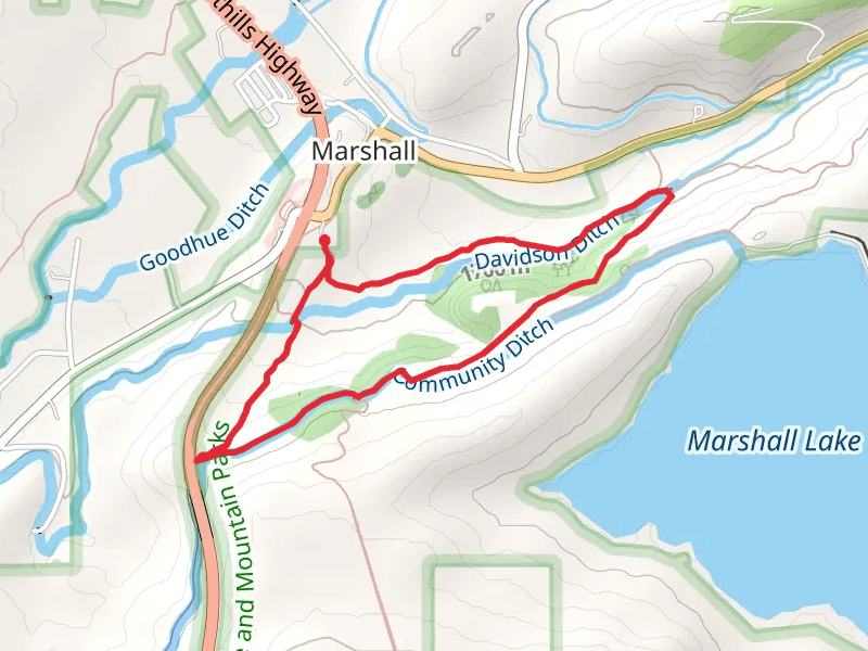 Marshall Valley, Marshalville Ditch and Coal Seam Loop Trail