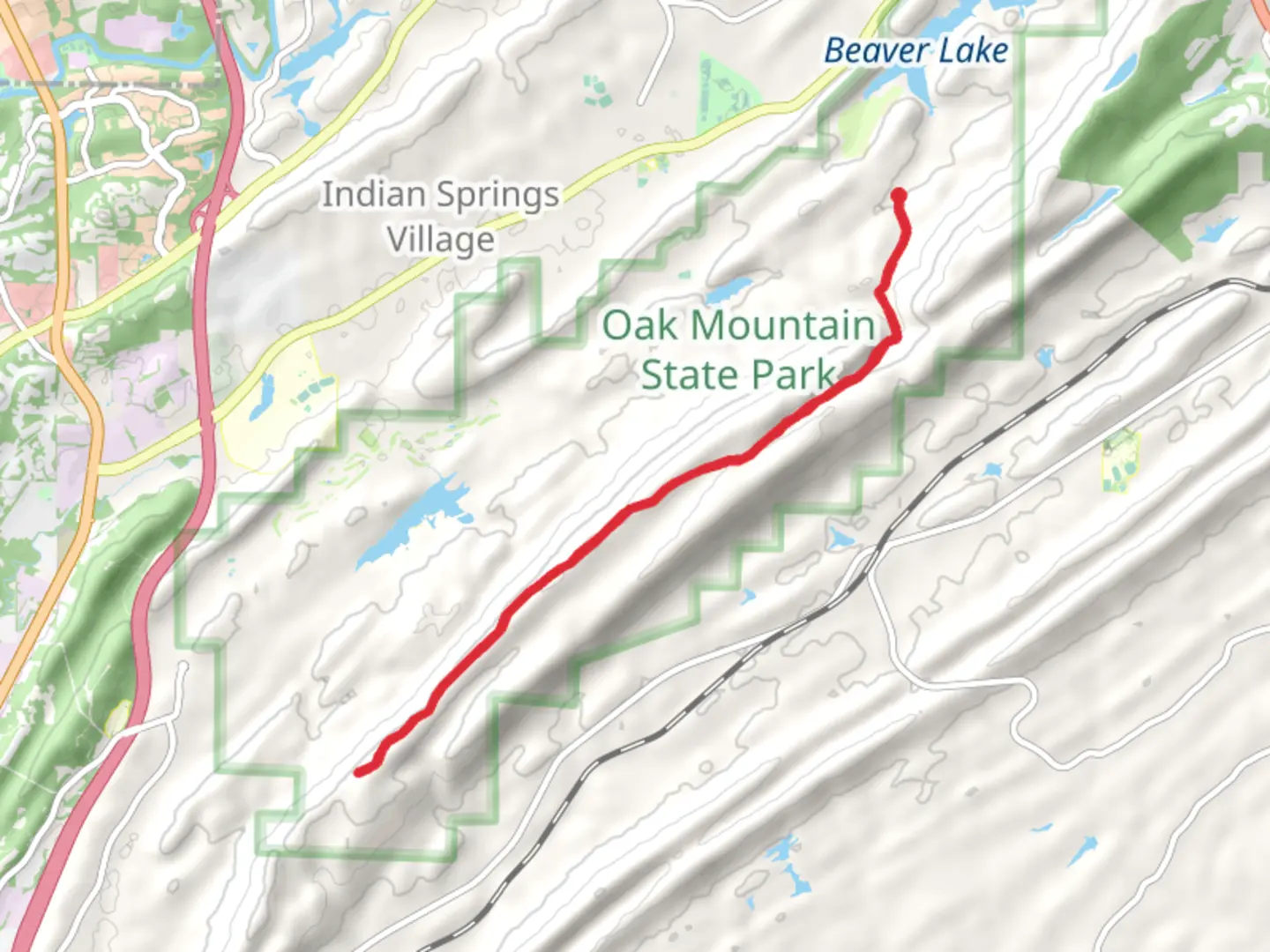An image depicting the trail Red Road Walk and its surrounding area.