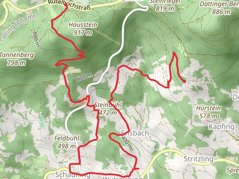 Datting to Ruselabsatz viaSchaufinger Rundwanderweg