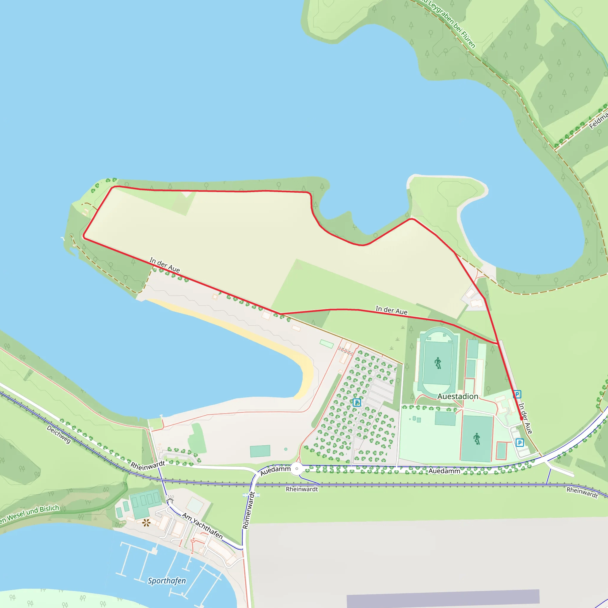 Rheinauenpark Loop mobile static map