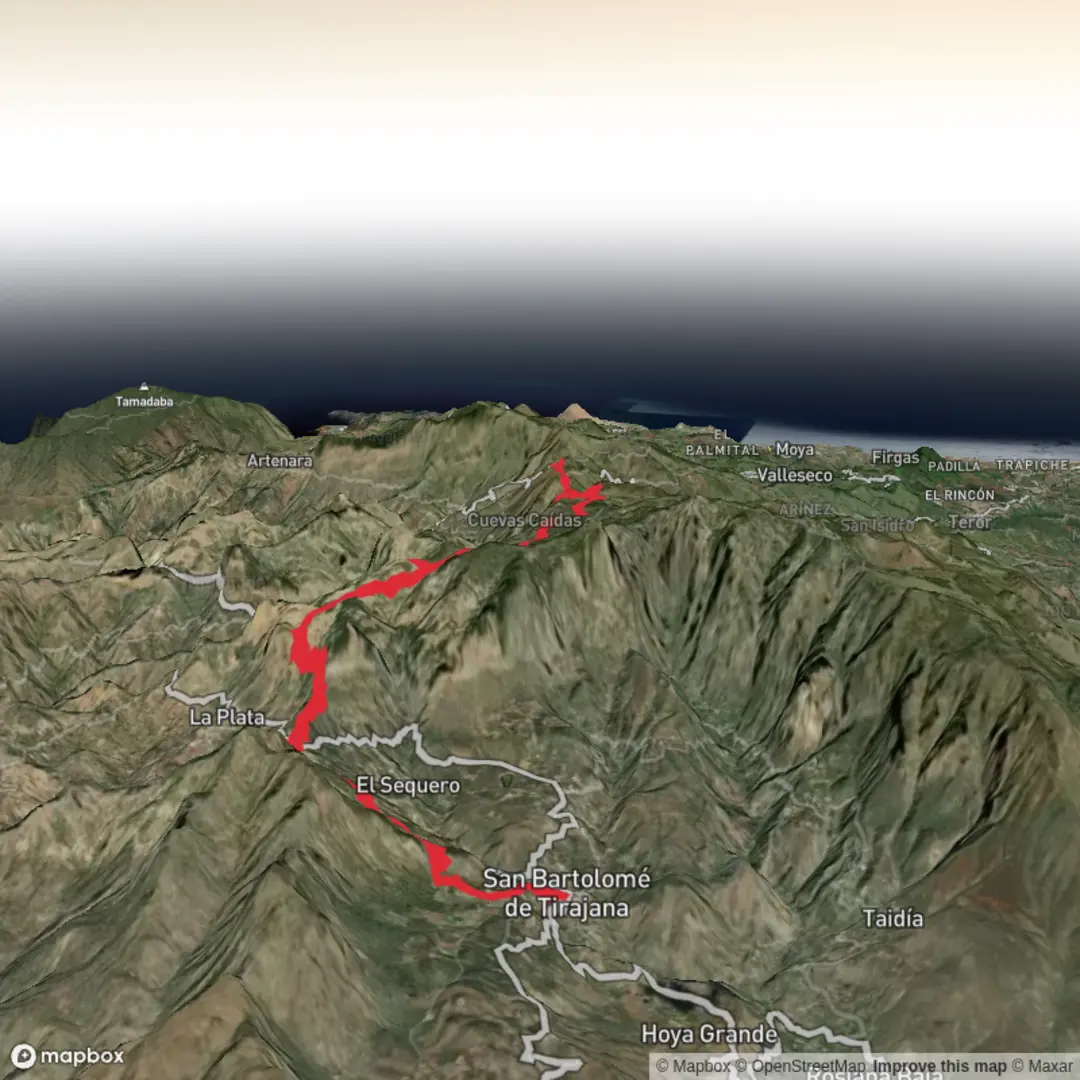 An image depicting the trail Hike from Hoya de Tunte and its surrounding area.