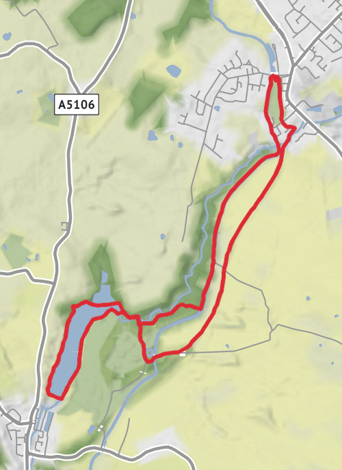 Adlington to Worthington Lakes mobile static map