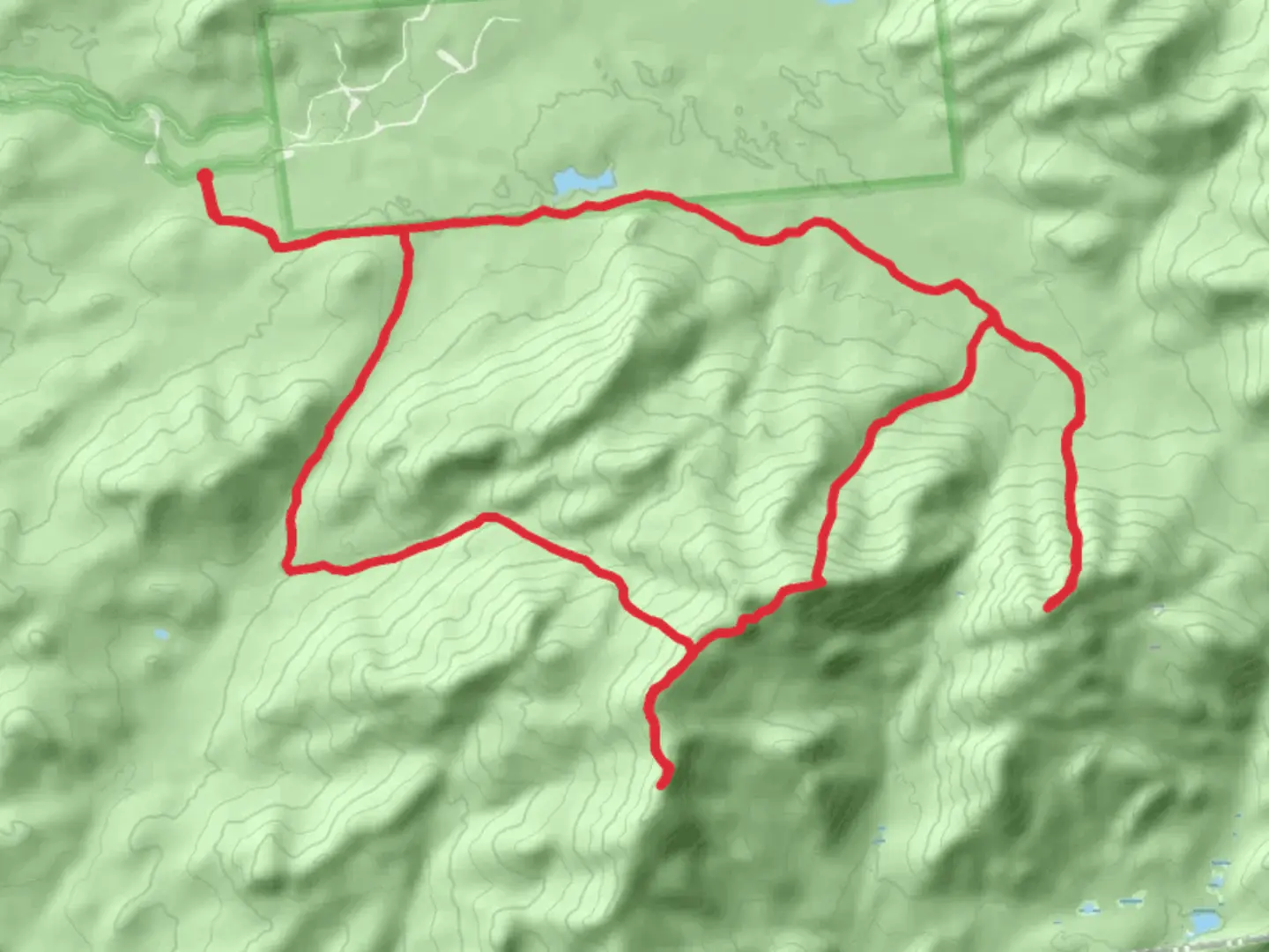 An image depicting the trail Seymour Mountain and Mount Emmons Loop via Blueberry Trail and its surrounding area.