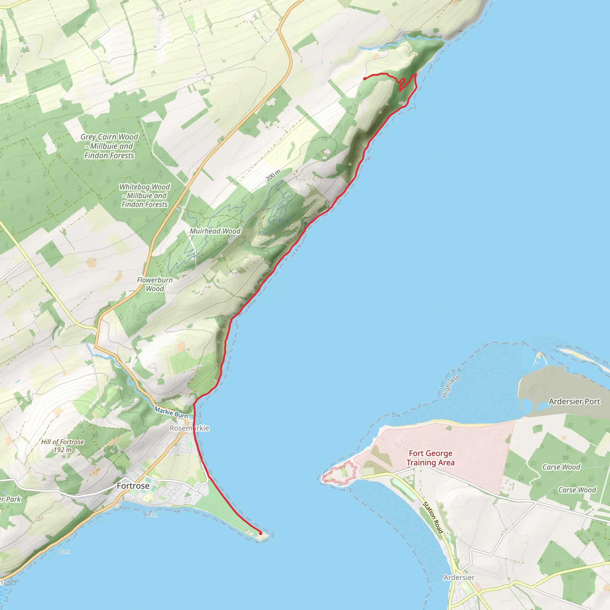 Eathie to Chanonry Point Walk mobile static map