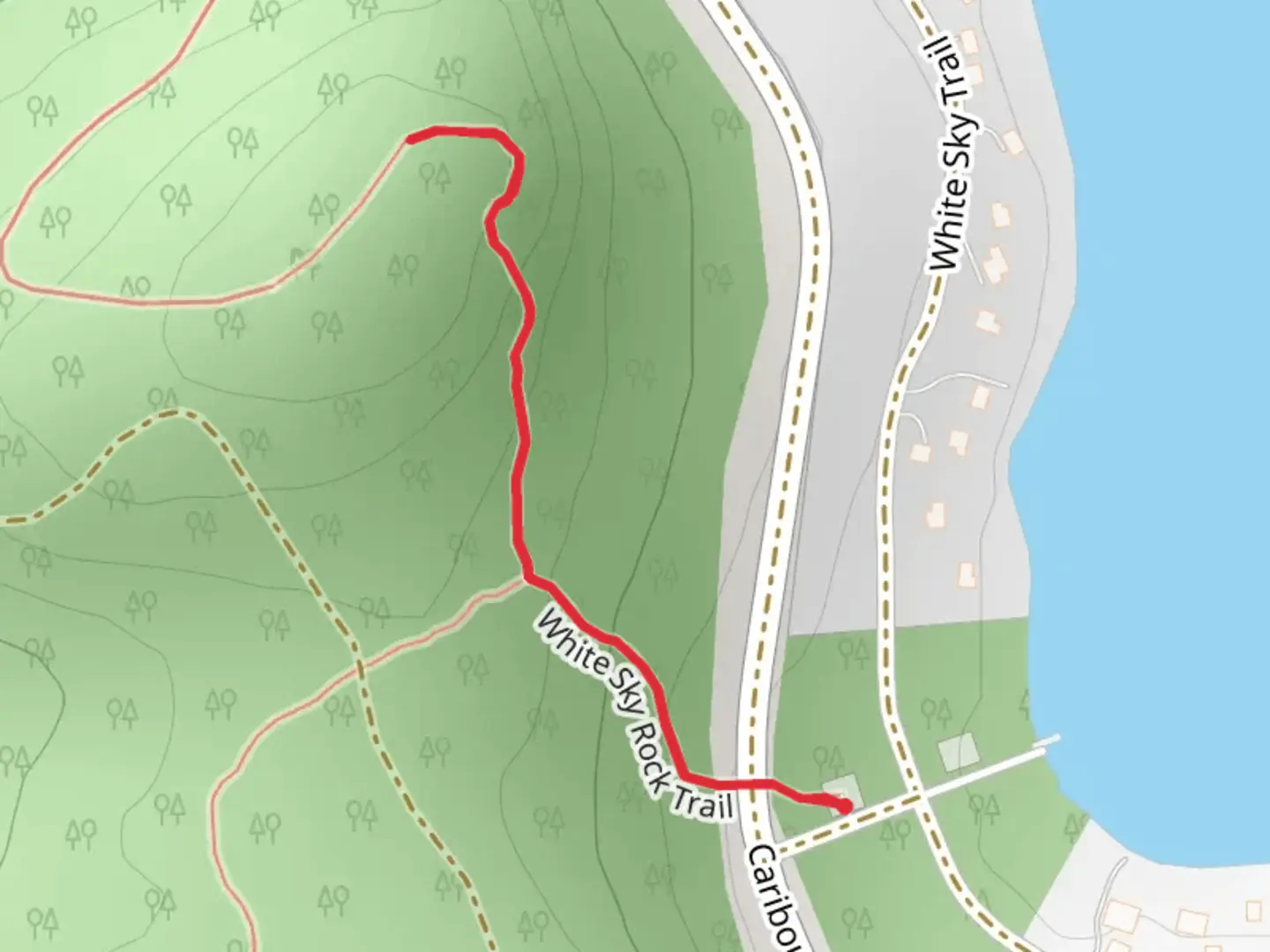 An image depicting the trail Superior Hiking Trail Out and Back and its surrounding area.