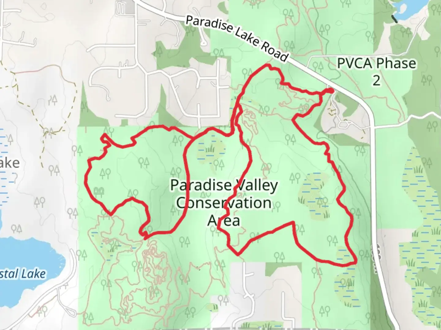 An image depicting the trail Southern Traverse Trail and Red Alder Trail and its surrounding area.