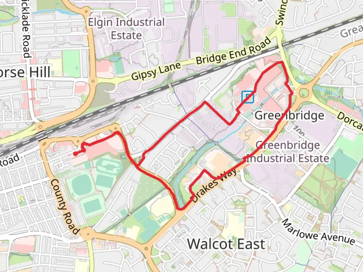 An image depicting the trail Swindon Short Loop and its surrounding area.