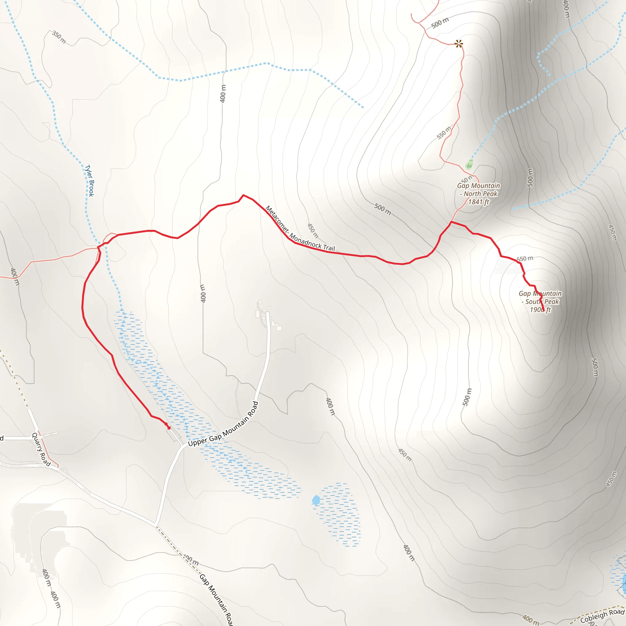 Gap Mountain - South Peak mobile static map
