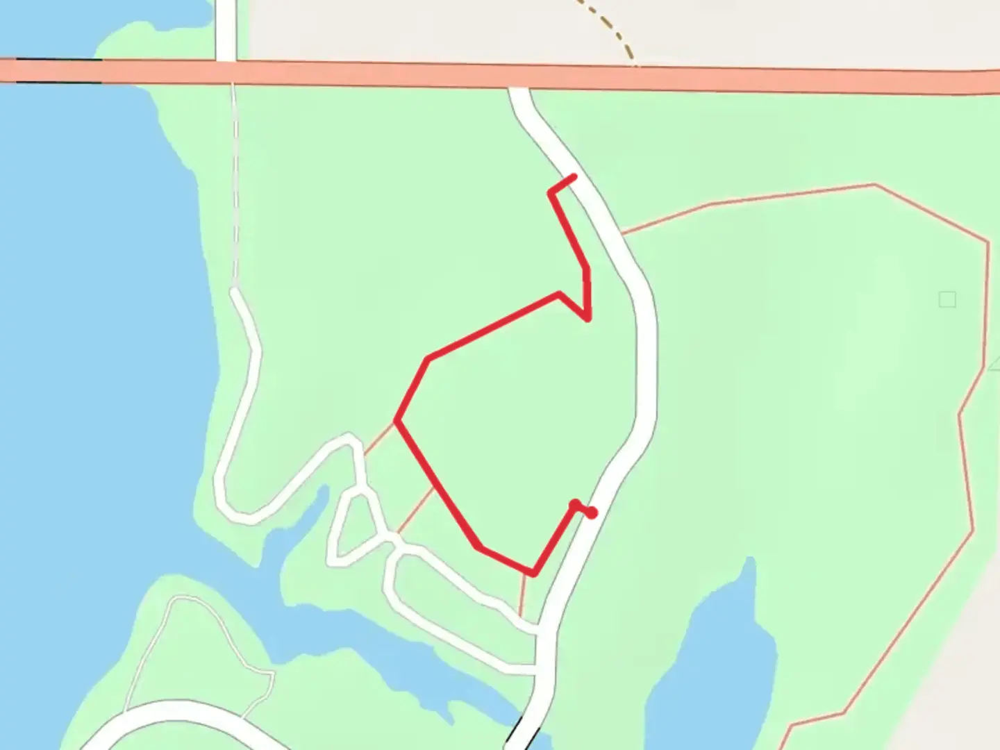 An image depicting the trail Forest Trail from Park Road 48 and its surrounding area.