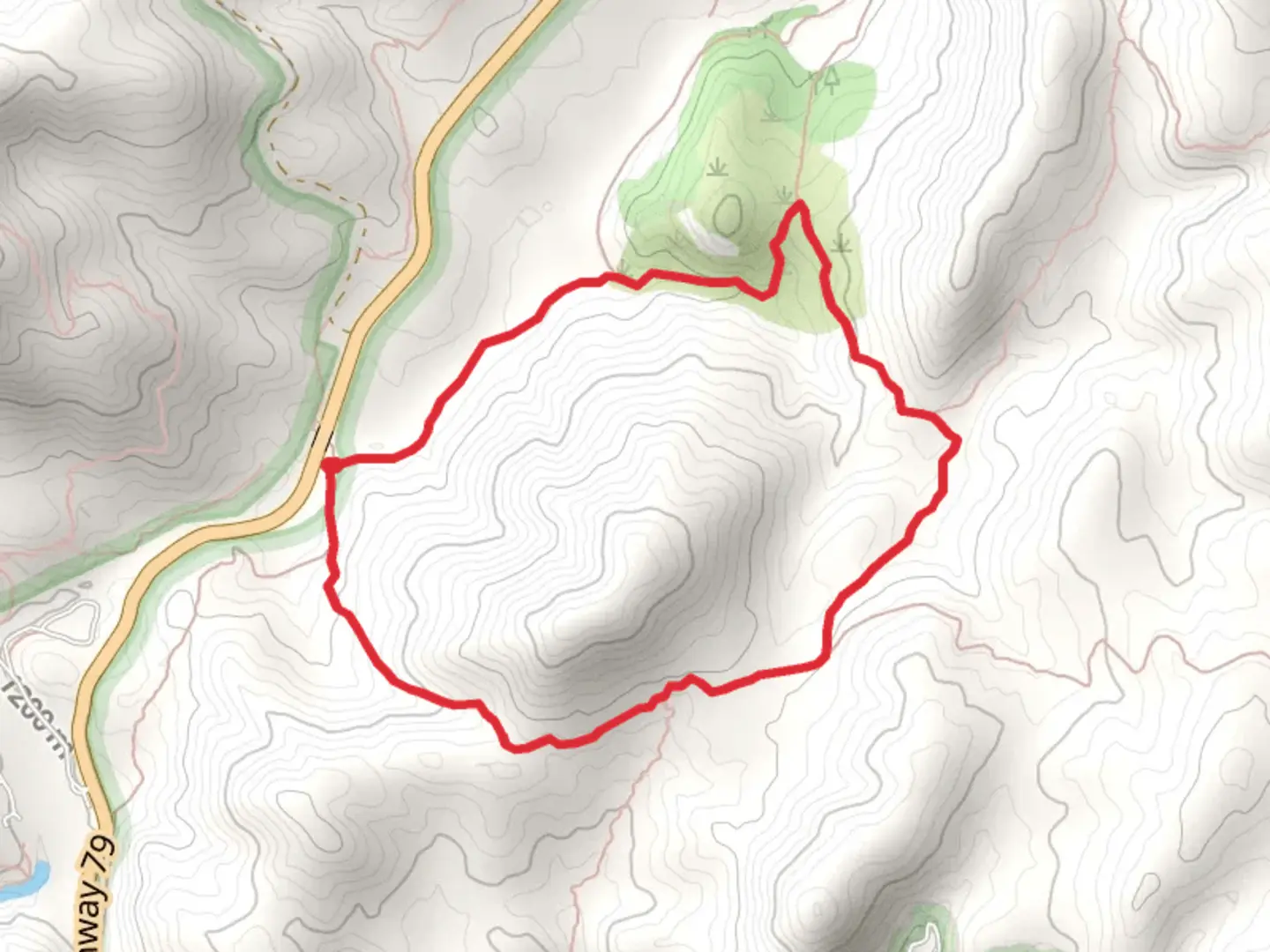 An image depicting the trail Harvey Mooore Trail and East Side Loop Trail and its surrounding area.