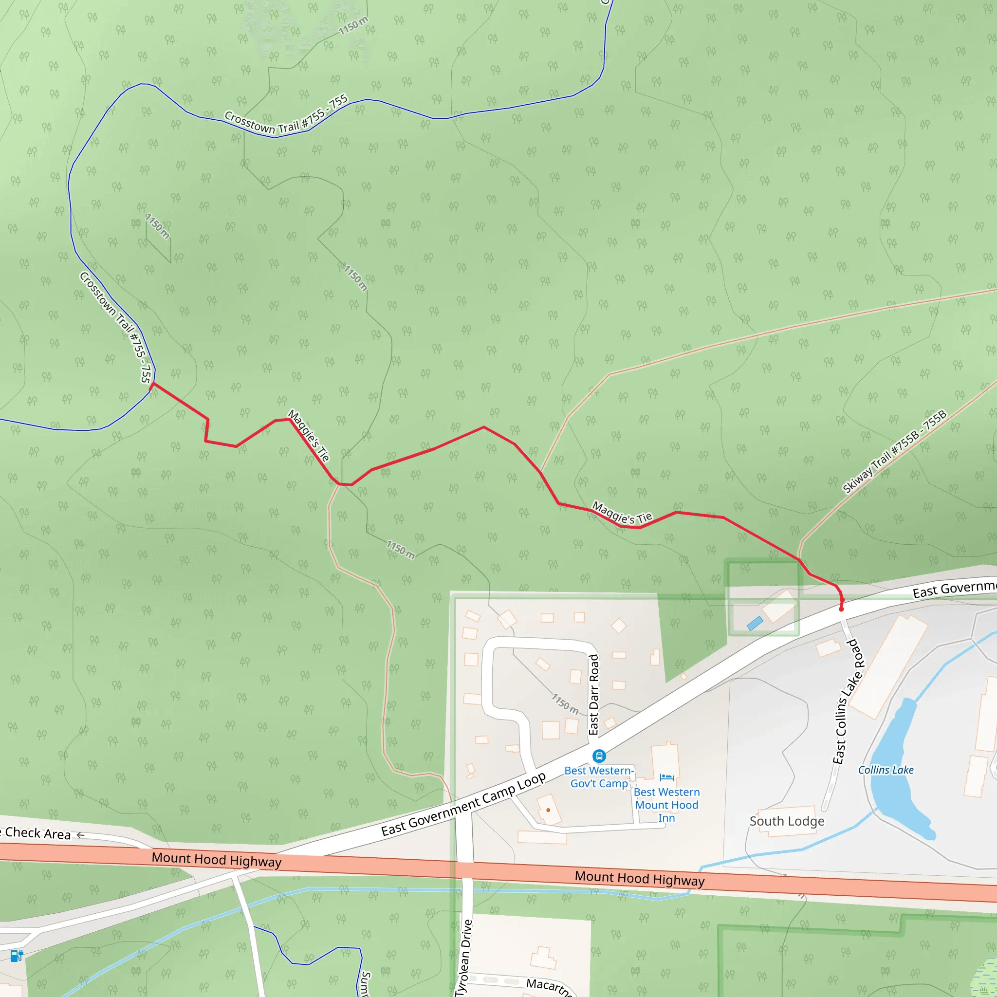 Maggie's Trail mobile static map