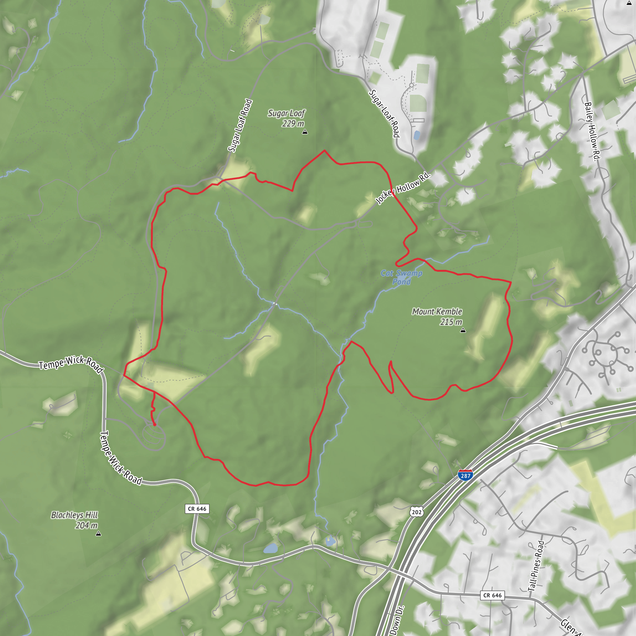 Stark's Brigade Monument and Mount Kemble via Grand Loop Trail and Outer Loop Trail mobile static map