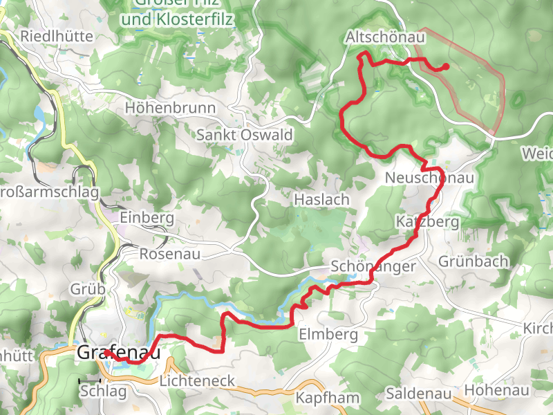 Grafenau to Altschonau Walk via Kleine Ohe