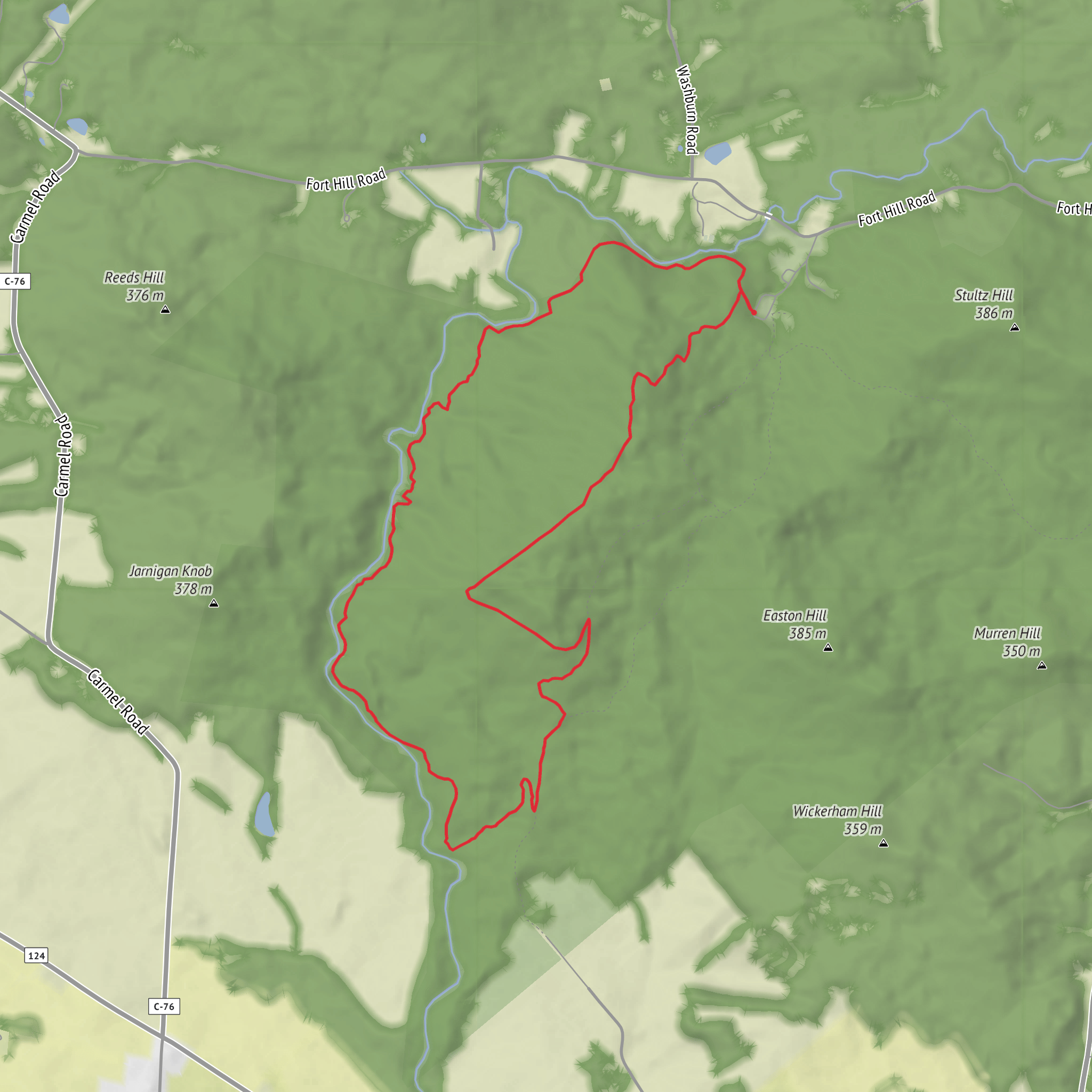 Fort Hill via Fort Trail and Gorge Trail mobile static map