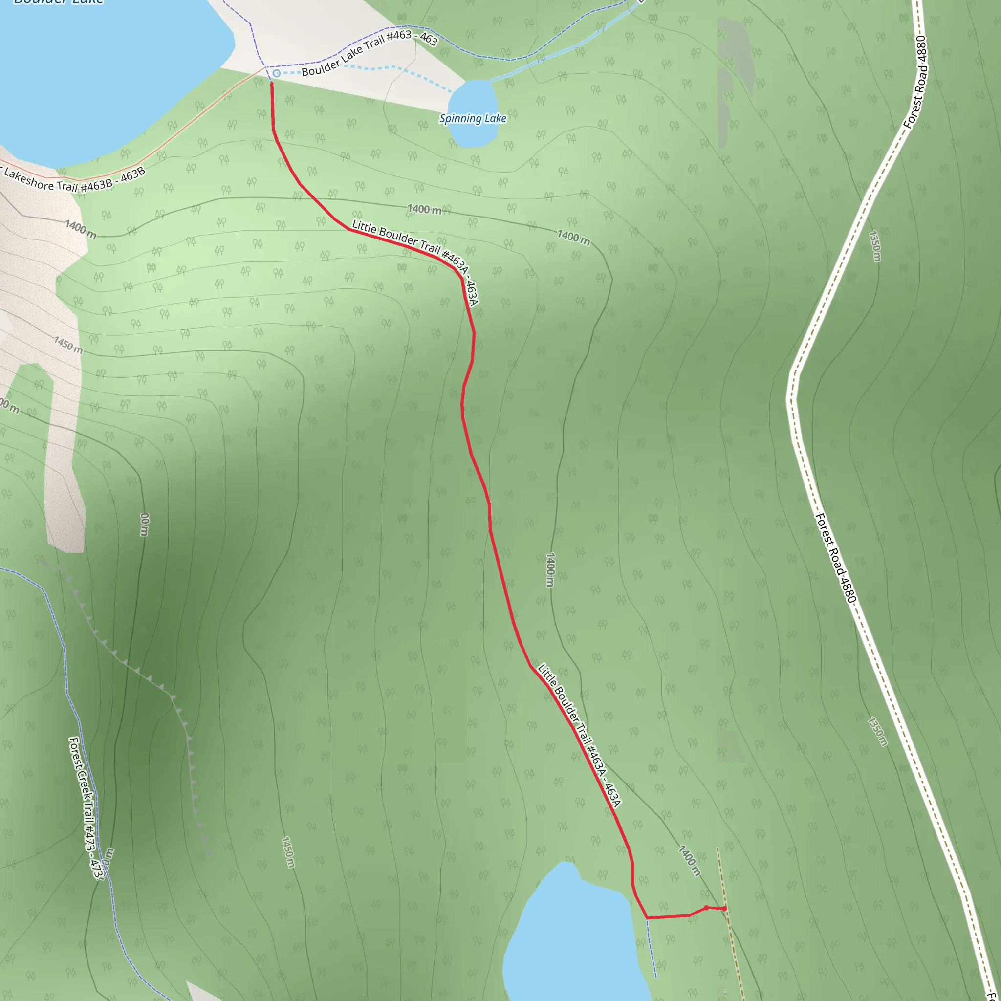 Little Boulder Trail mobile static map