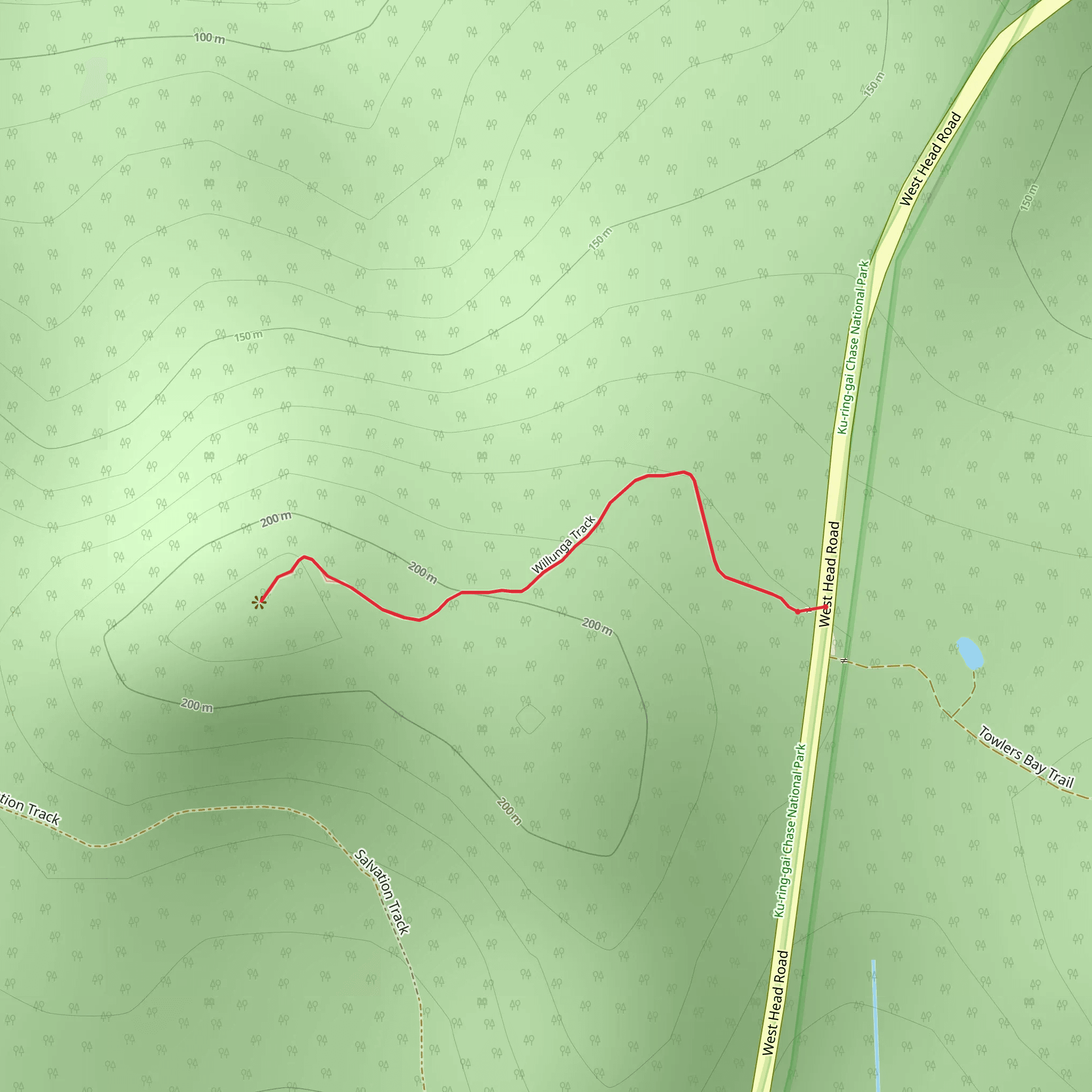 Willunga Trig Track mobile static map