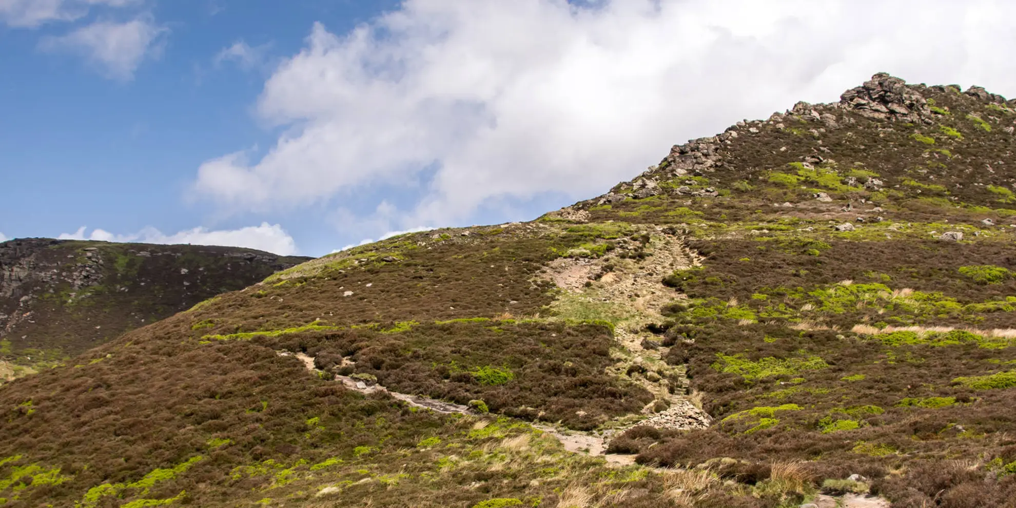 An image depicting the trail Hope Cross and Ringing Roger from Edale and its surrounding area.