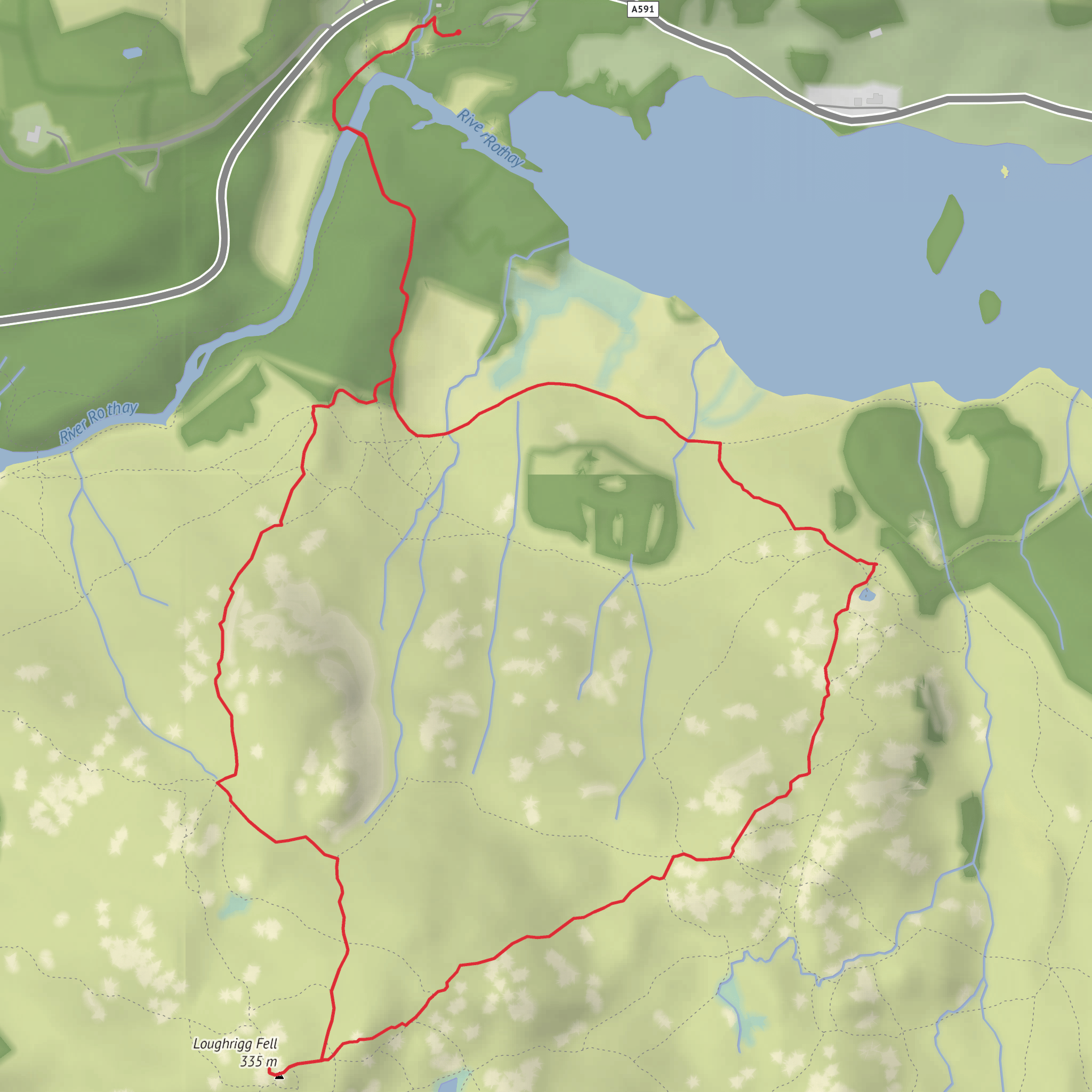 Loughrigg Fell mobile static map