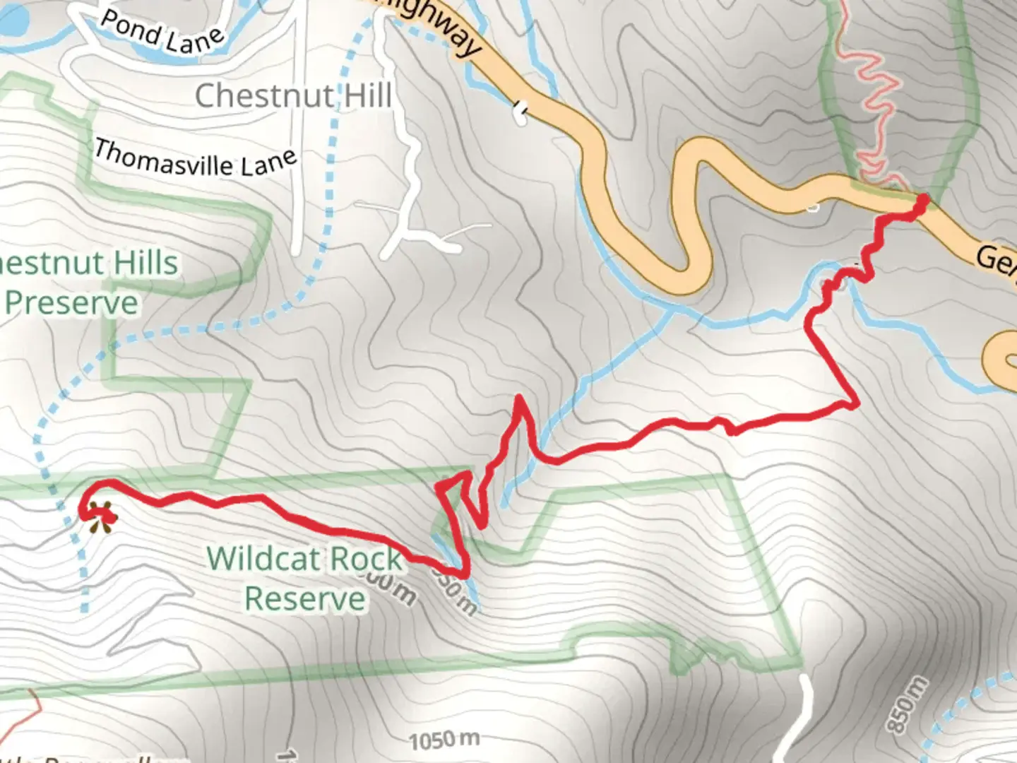 An image depicting the trail Wildcat Rock Trail - Short and its surrounding area.