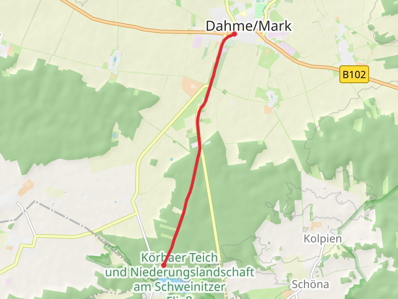 Korbaer Teich to Dahme-Mark Walk