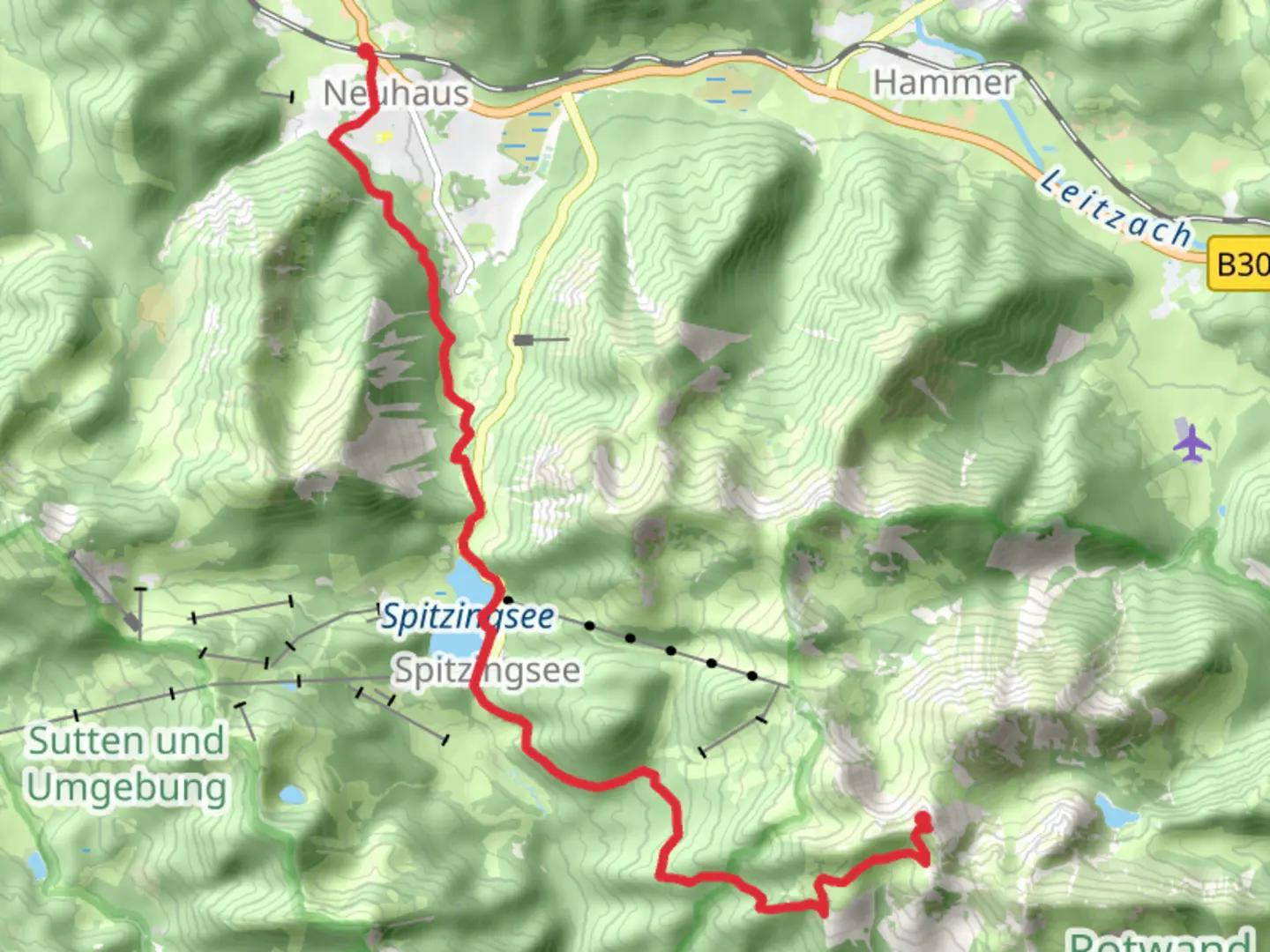 An image depicting the trail Spitzingsee to Rotwand and its surrounding area.