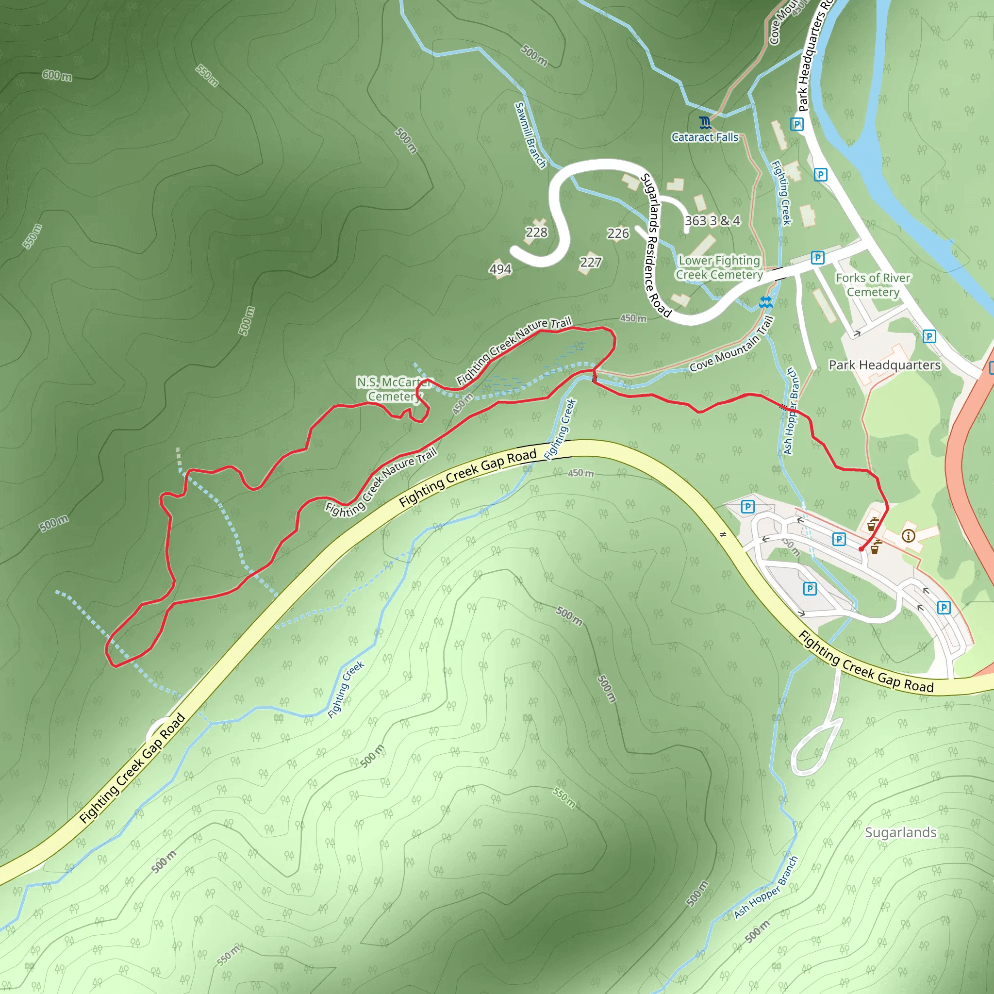 Fighting Creek Nature Loop Trail mobile static map