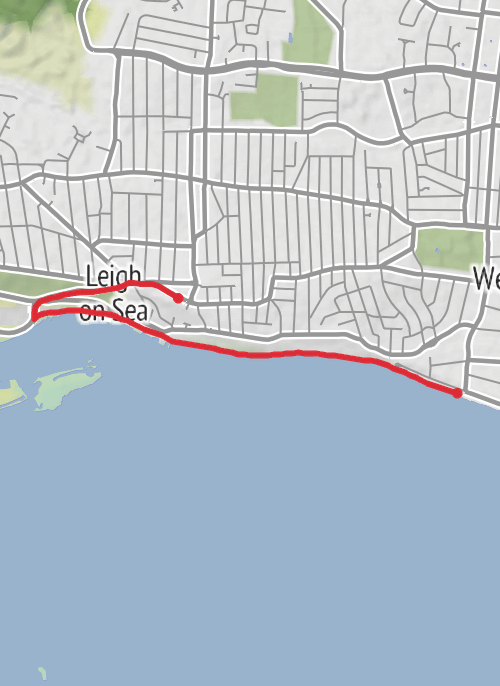 Hike from Leigh-on-Sea mobile static map