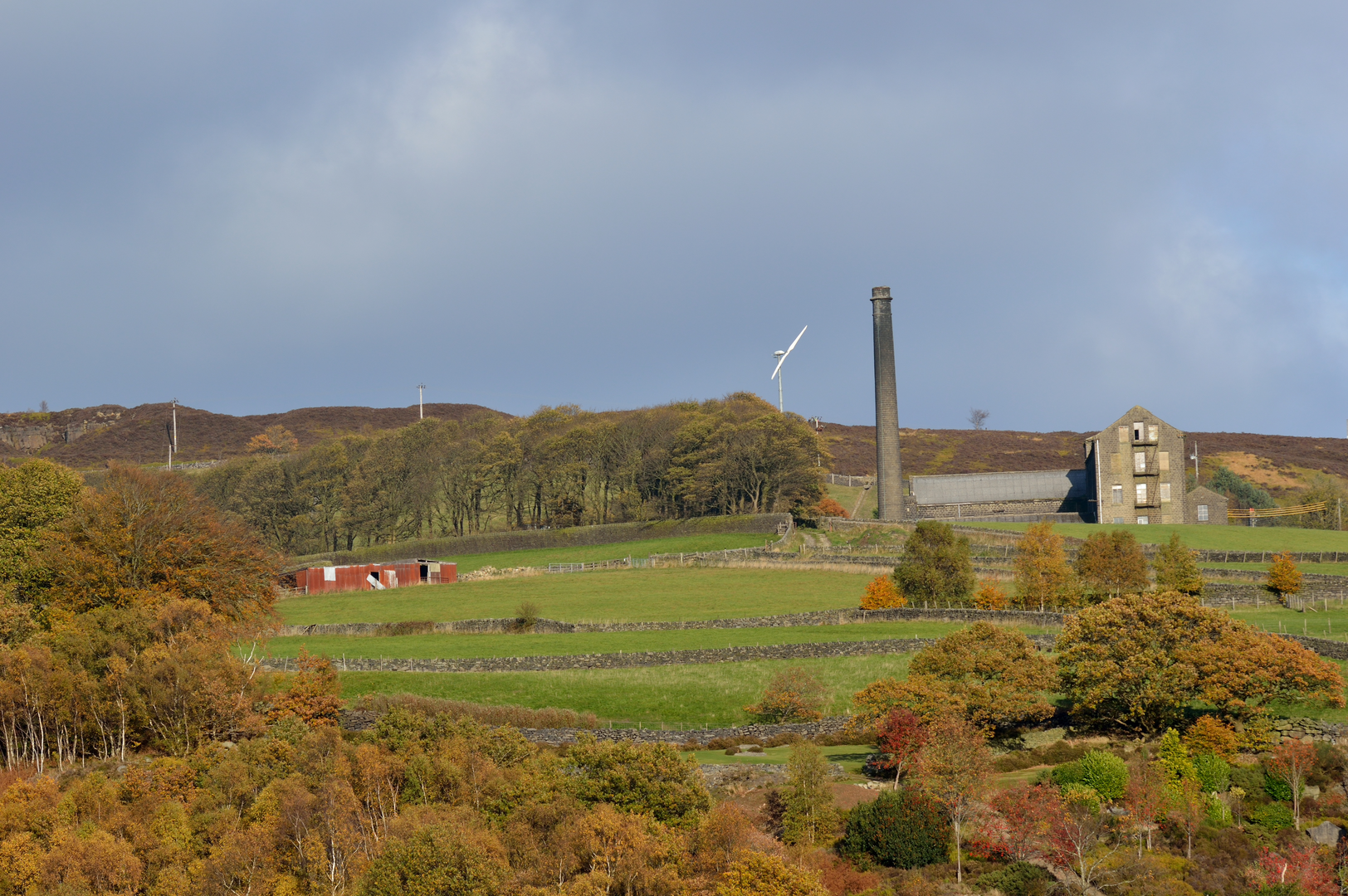 An image depicting the trail Hebden Bridge - Stoodley Pike and Rochdale Canal and its surrounding area.
