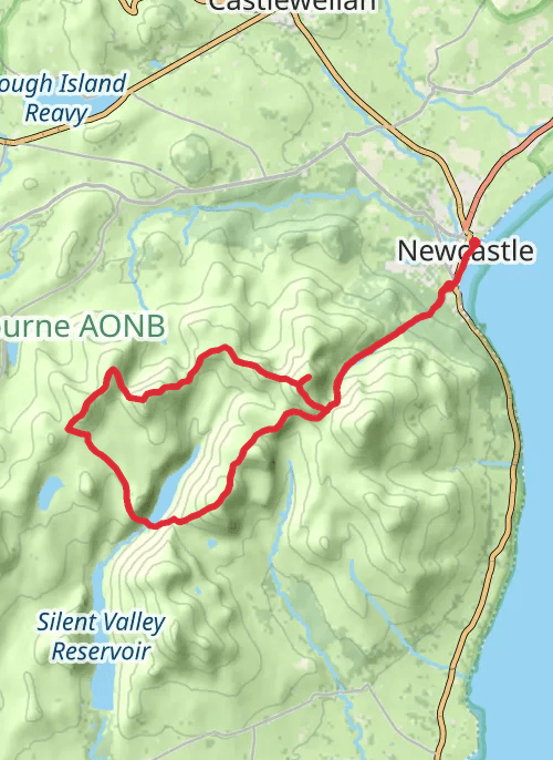 County Down Hiking mobile static map