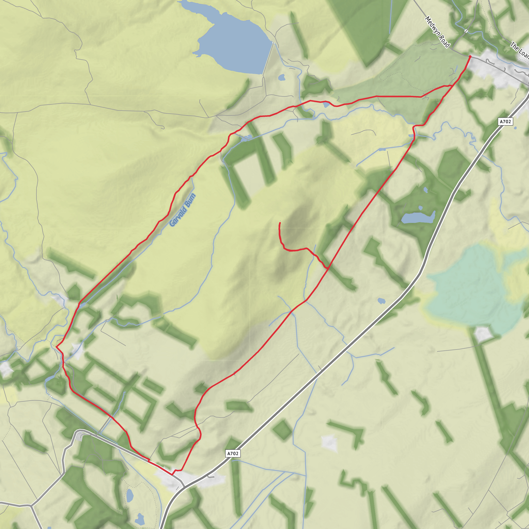 Mendick Hill, Sandy Hill and Upper Cairn Loop mobile static map