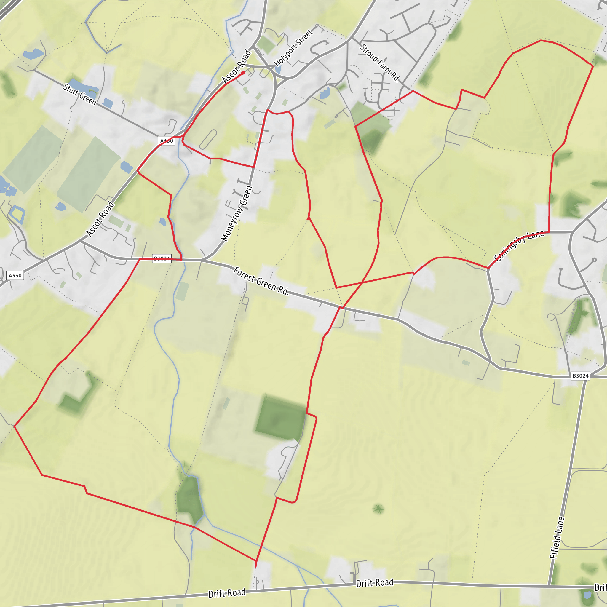 Holyport, Fifield and Stroud Fm mobile static map
