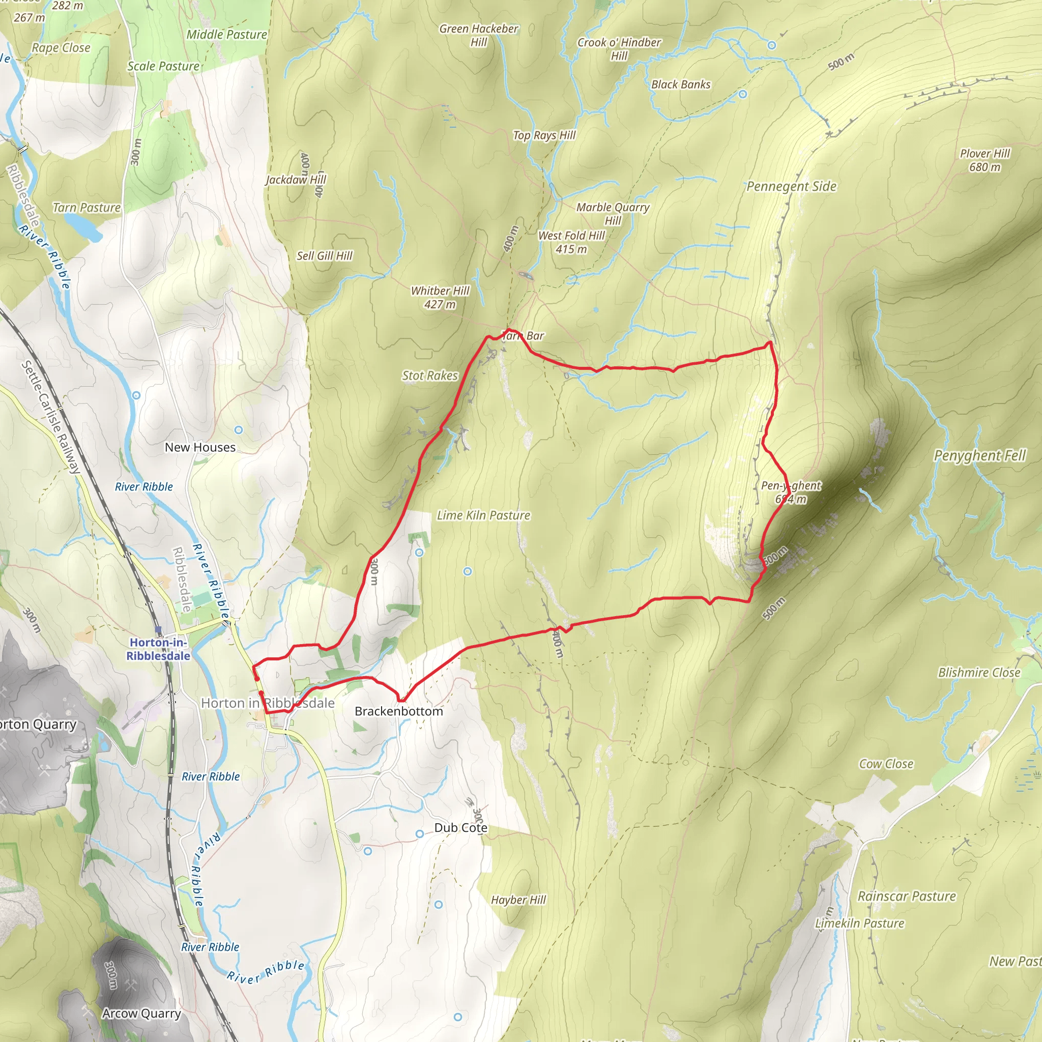 Pen-y-Ghent Circuit mobile static map