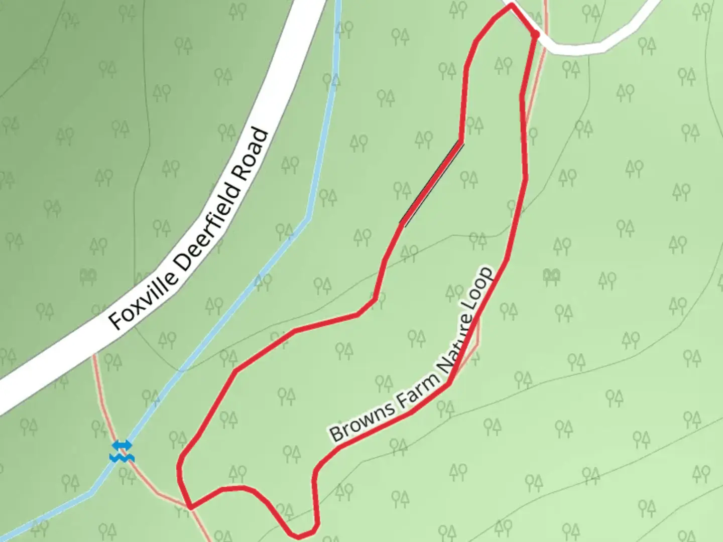 An image depicting the trail Foxville Deerfield Road Loop and its surrounding area.