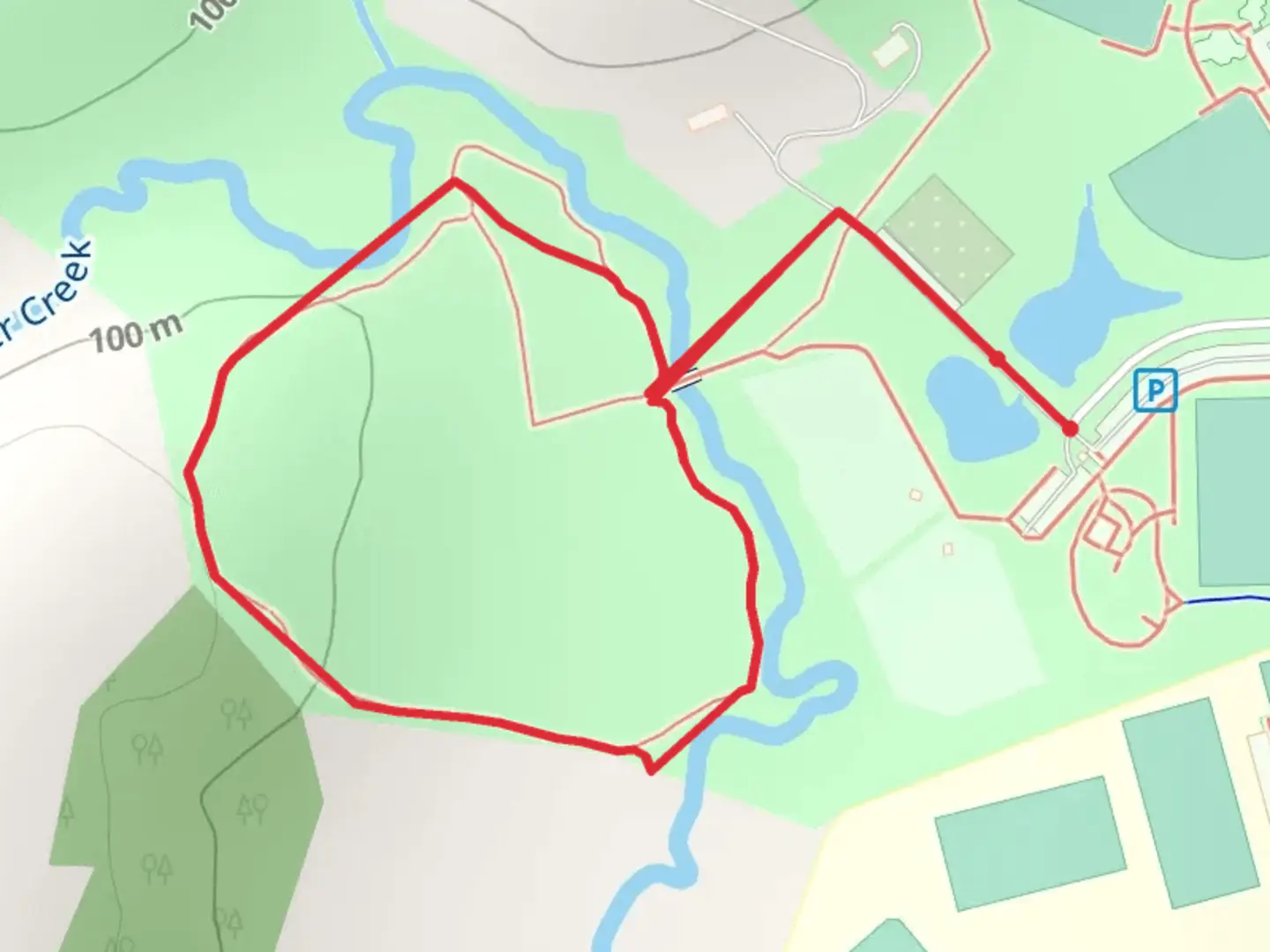 An image depicting the trail Ballenger Creek Park Loop - West and its surrounding area.