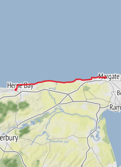 Hike Margate to Herne Bay mobile static map