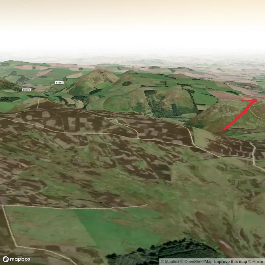 An image depicting the trail West Hill, Yeavering Bell and St Gregory's Hill Loop and its surrounding area.
