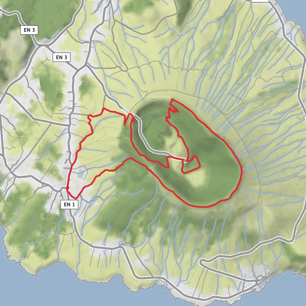 Subida ao Cume, Furna do Enxofe and Caldeira Loop mobile static map