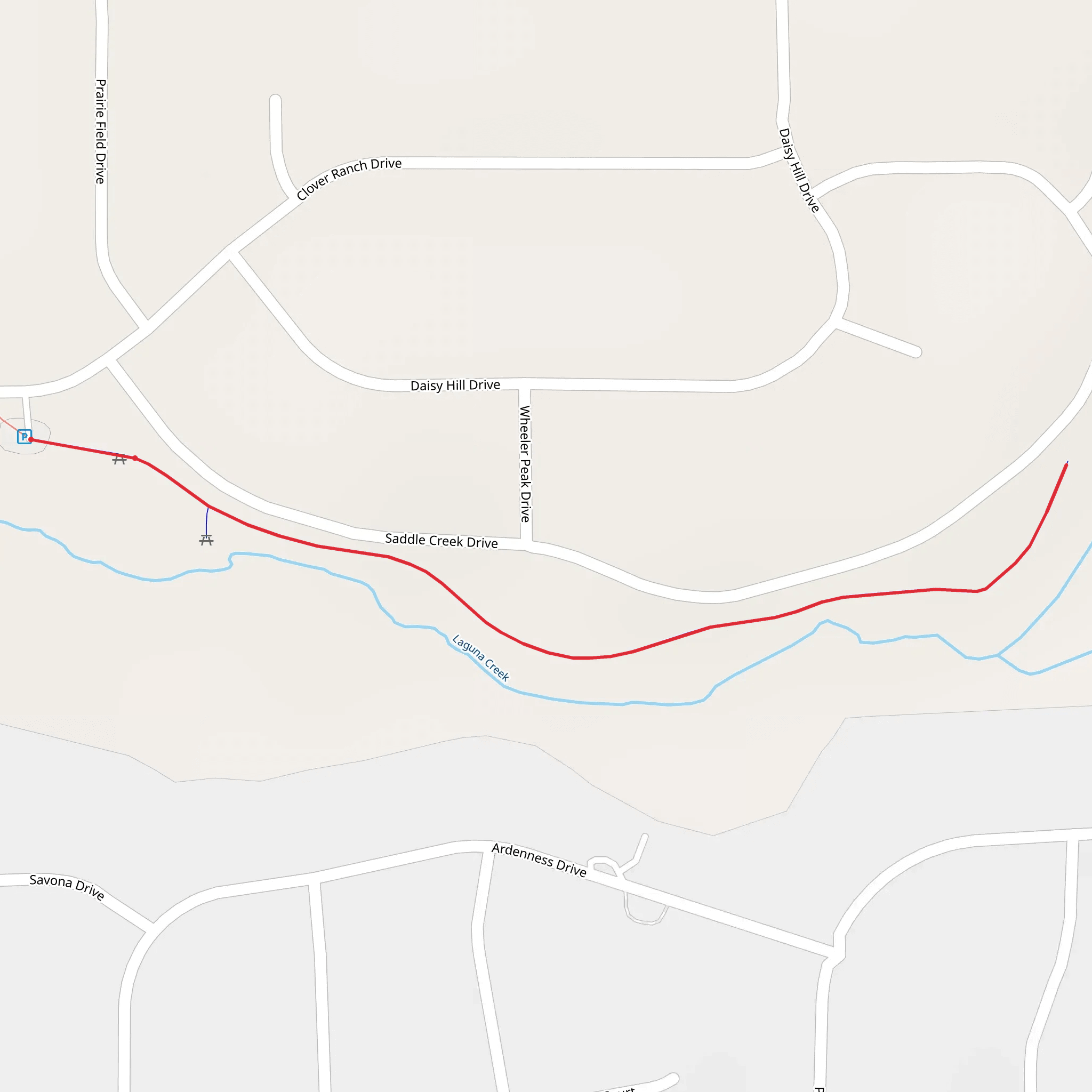 Laguna Creek mobile static map
