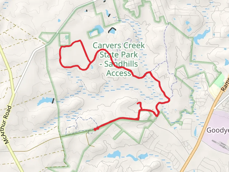 Longleaf Pine, Footpath and Turkey Oak Loop Trail