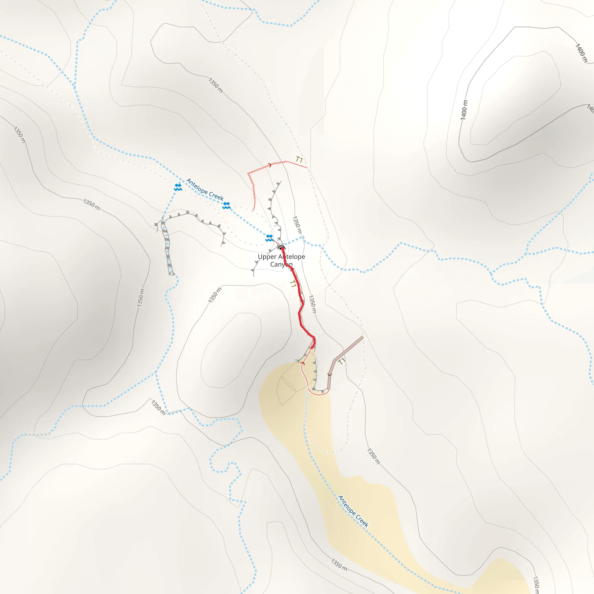 Antelope Creek Out and Back mobile static map