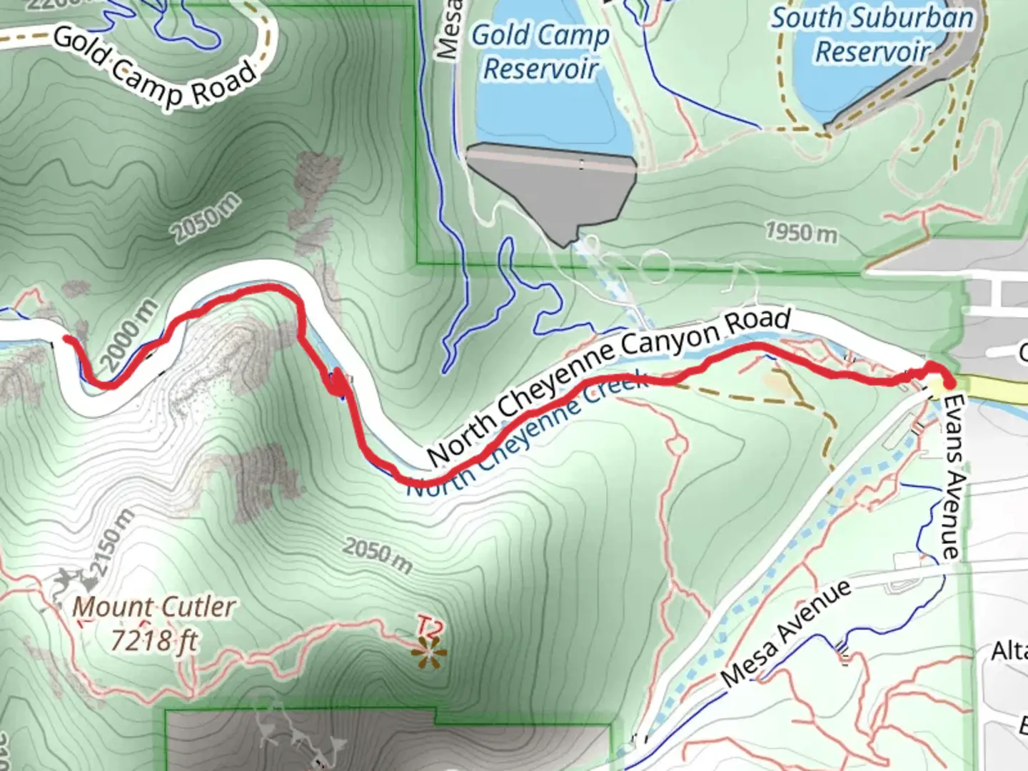 An image depicting the trail Columbine Trail - Short and its surrounding area.